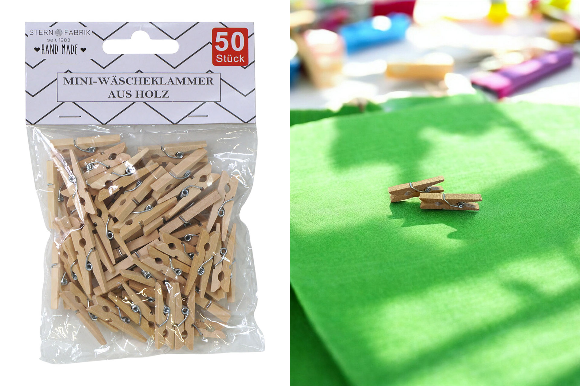 wooden clamp small, 50pcs