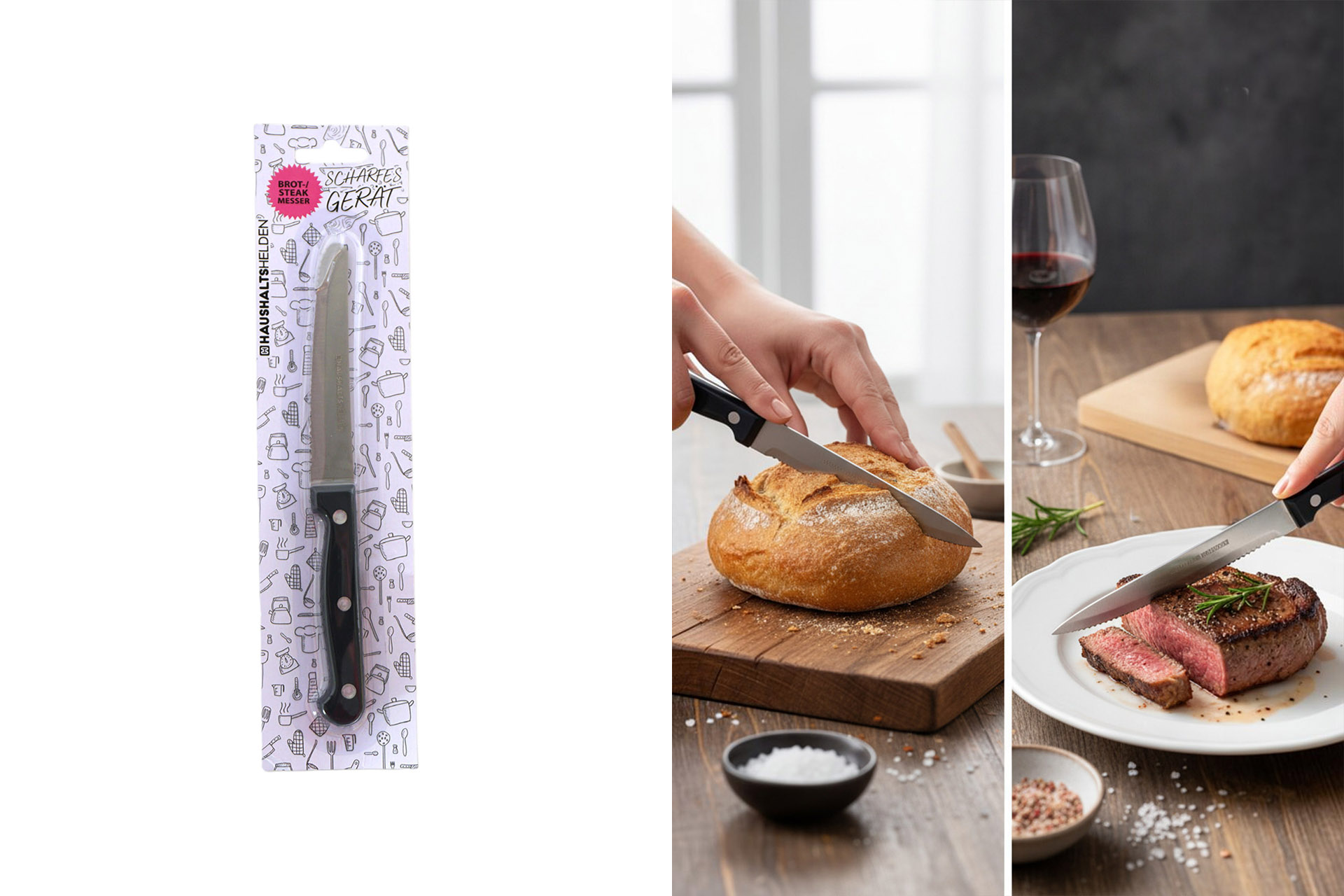 Brot-/ und Steakmesser, 21cm
