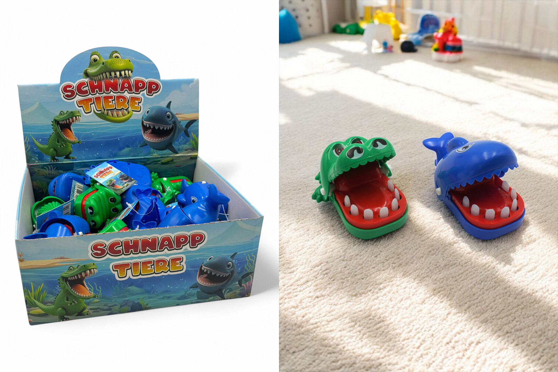 Schnapptiere 8,5x5,5cm, 2 Designs, im Display