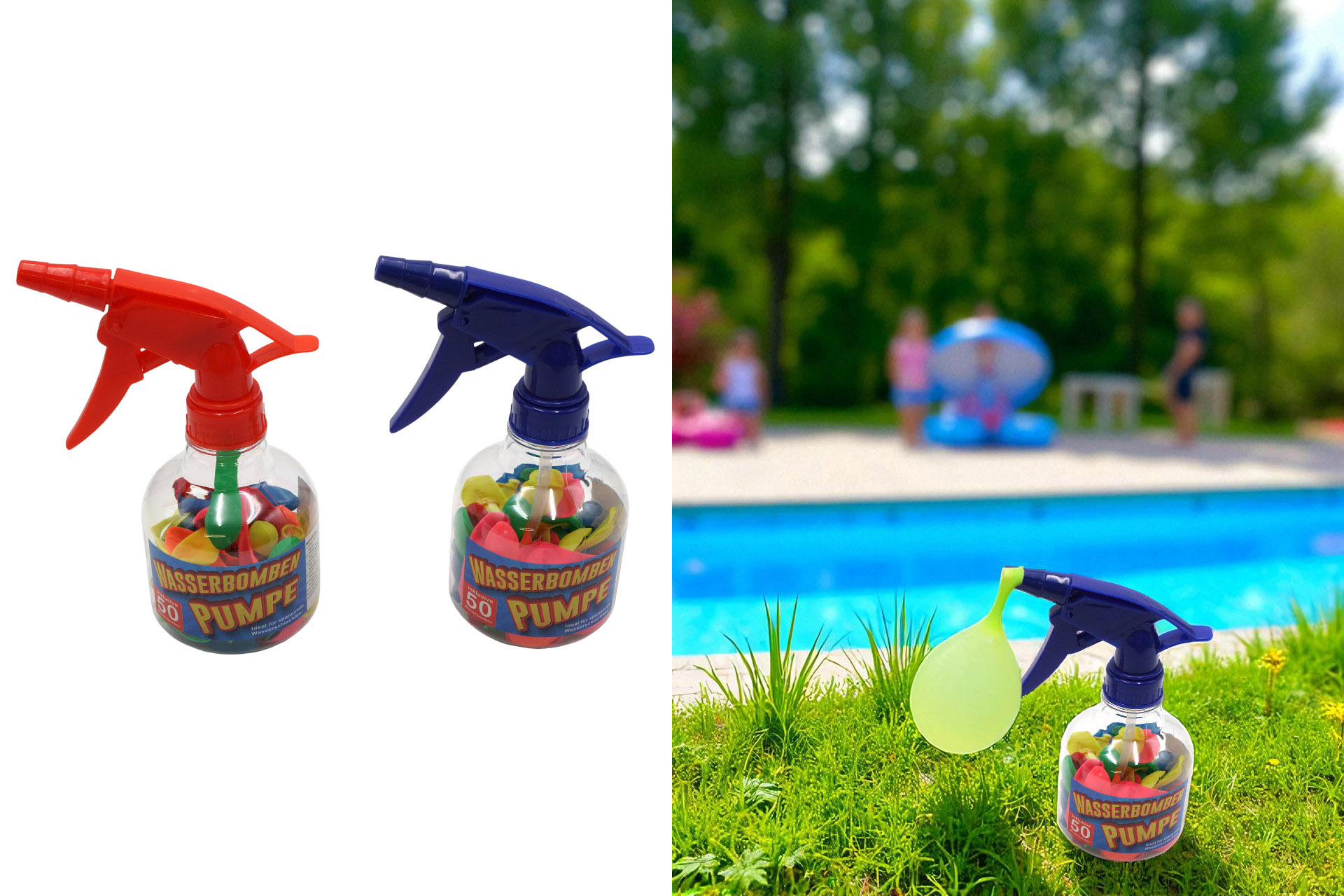 Water bomb pump mini incl. 50 water bombs