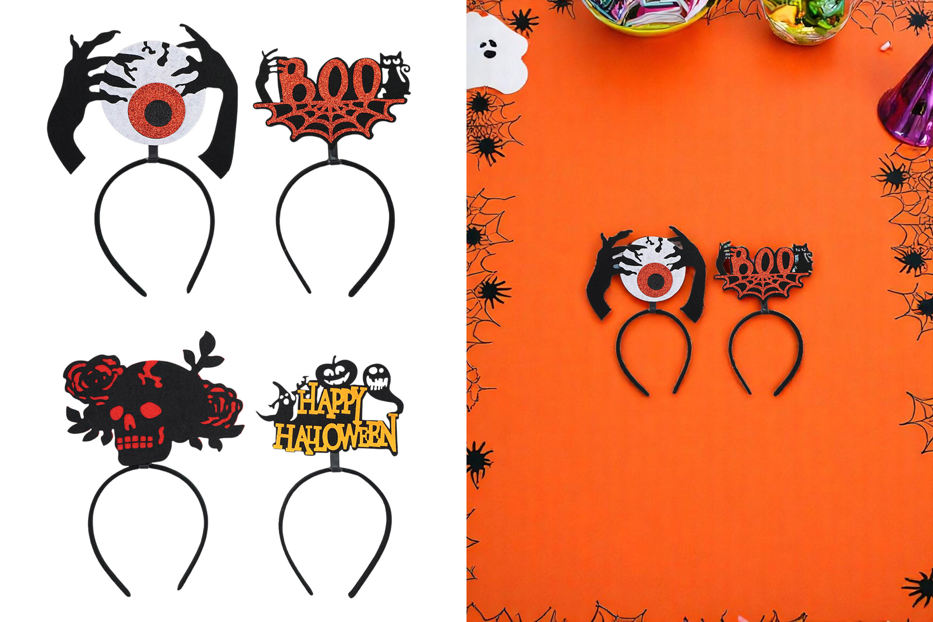 Haarreif Halloween "Klassiker Sprüche", 4 Designs