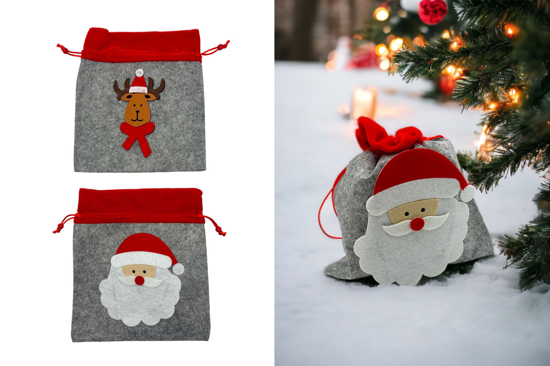 Filztasche Weihnachten, 2 Designs, 21x23 cm