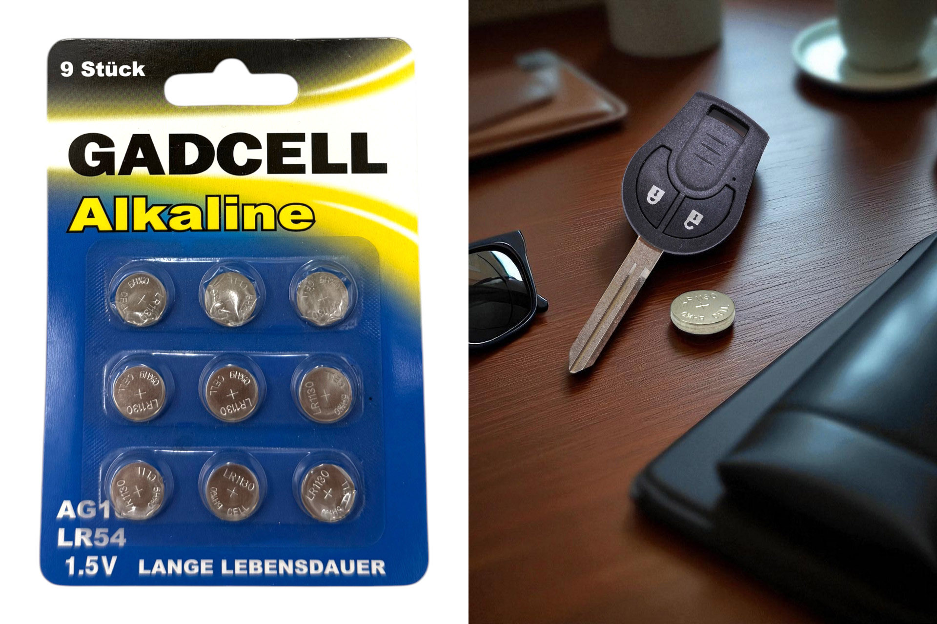 Knopfzelle Alkaline AG10 LR54 9er