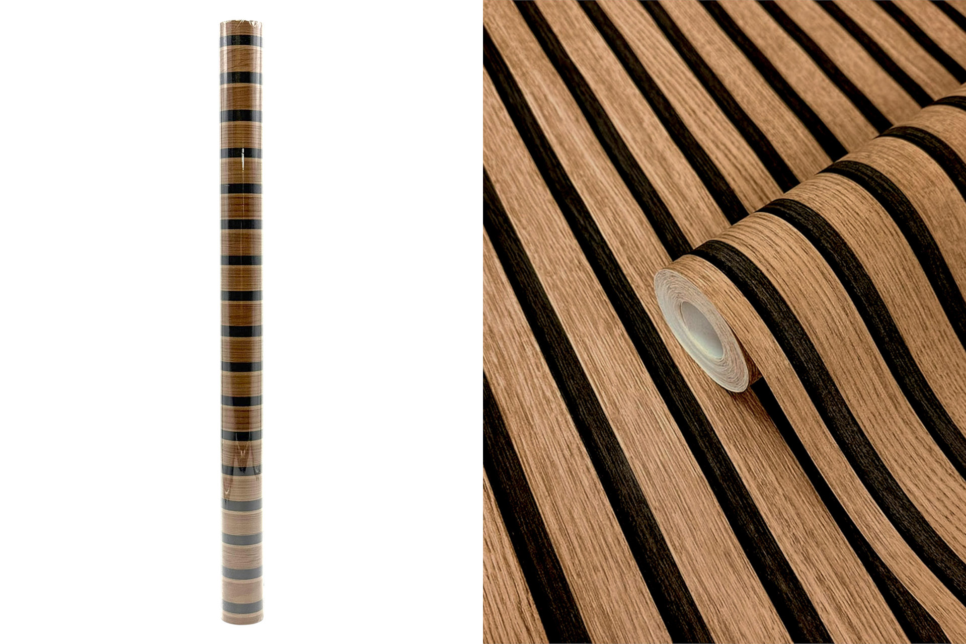 Dekofolie 200x45cm, Holz-Optik dunkel