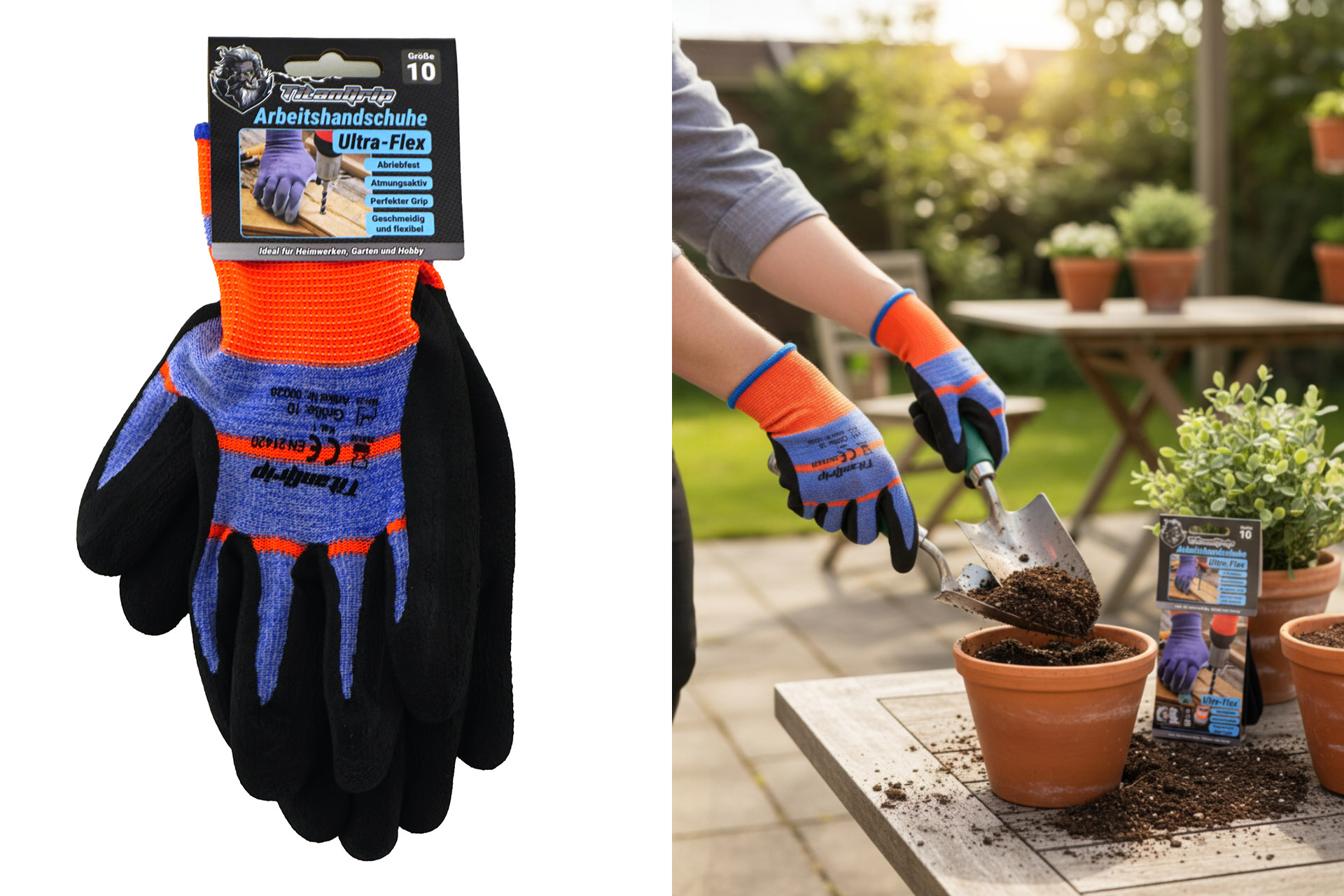 Arbeitshandschuhe PU "Ultra Flex+", Größe 10