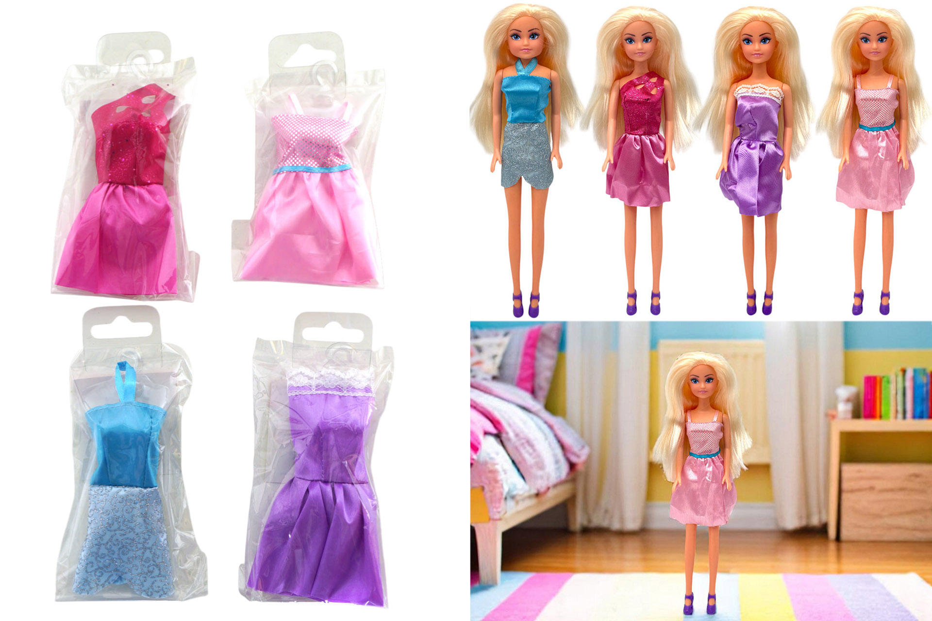 Puppe Maria "Kleider", 4 Designs