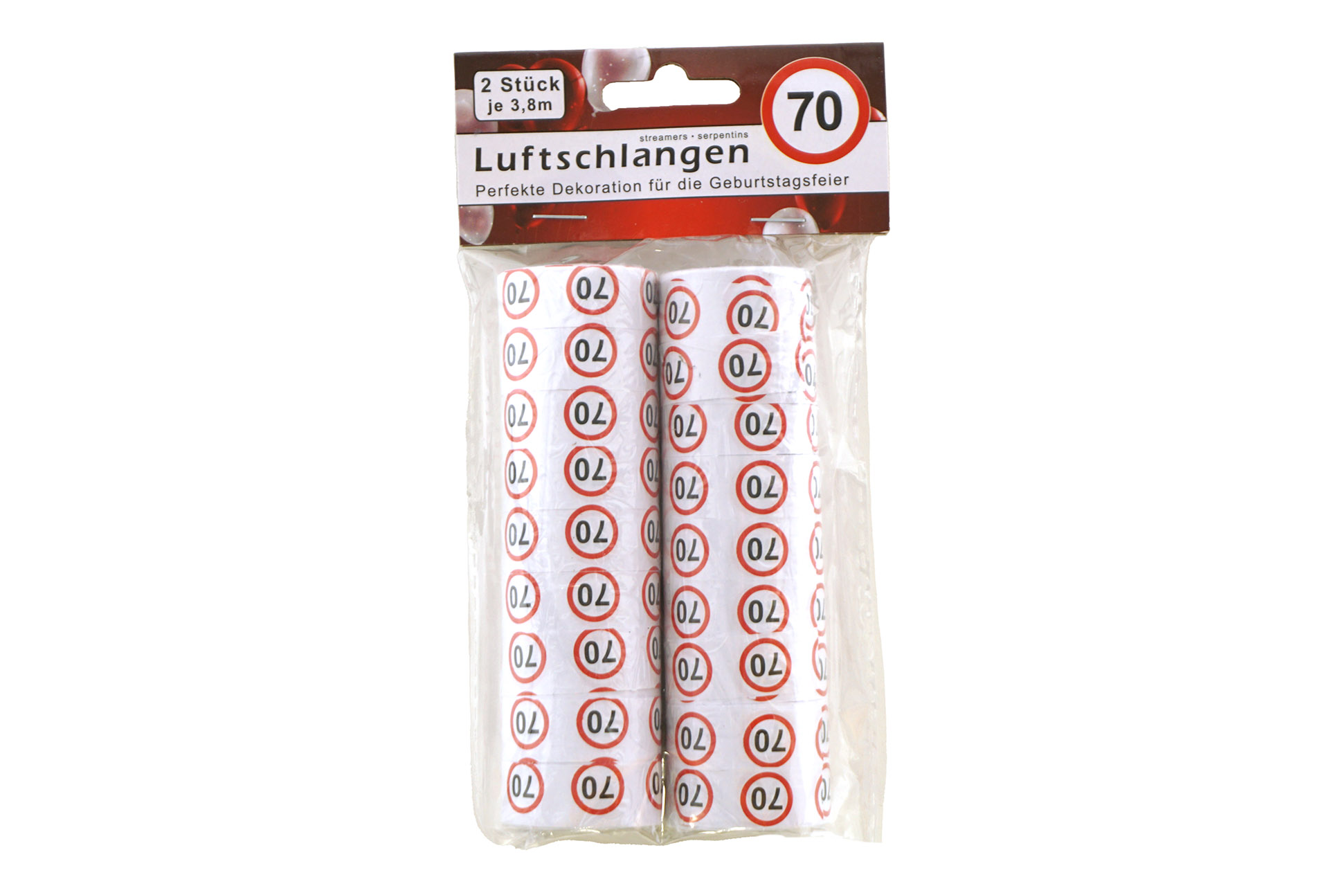 Jubiläums Sortiment Refill für Display Luftschlangen 2er "70"