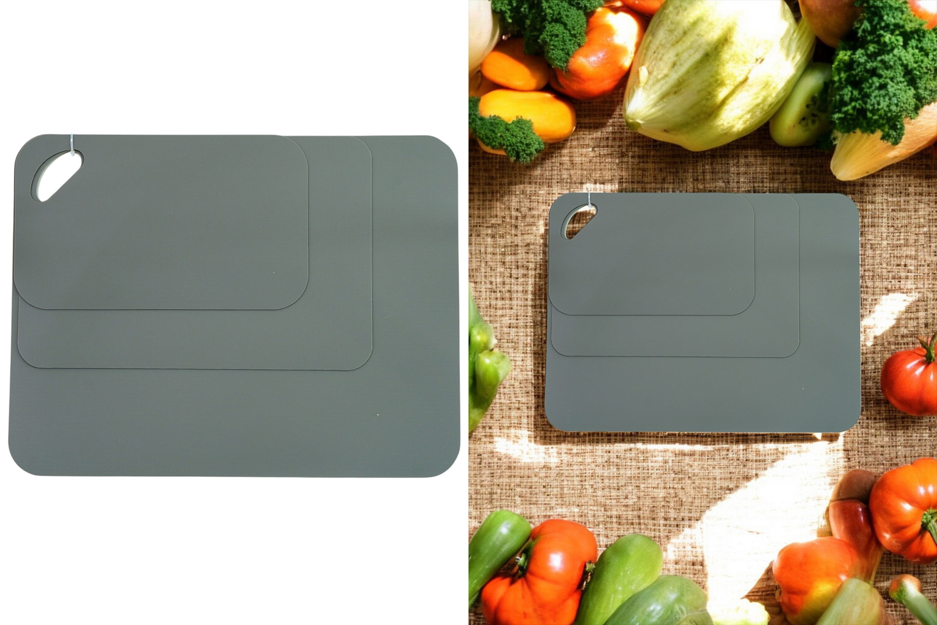 Schneideunterlage flexibel, Anti-Rutsch Beschichtung, 3er Set, 3 Größen