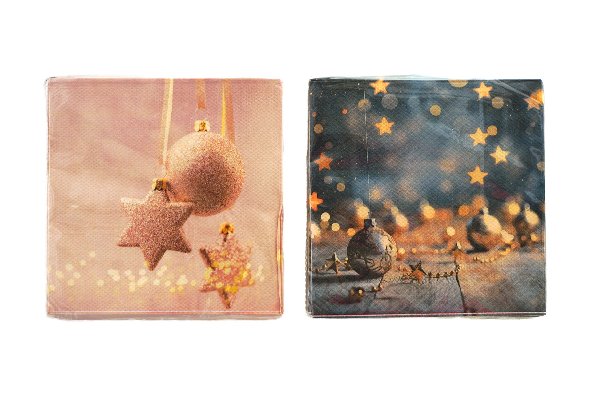 Servietten "WH-Kugeln" 33x33cm, ¼ Falz, 3-lagig, 20er Pack, 2 Designs