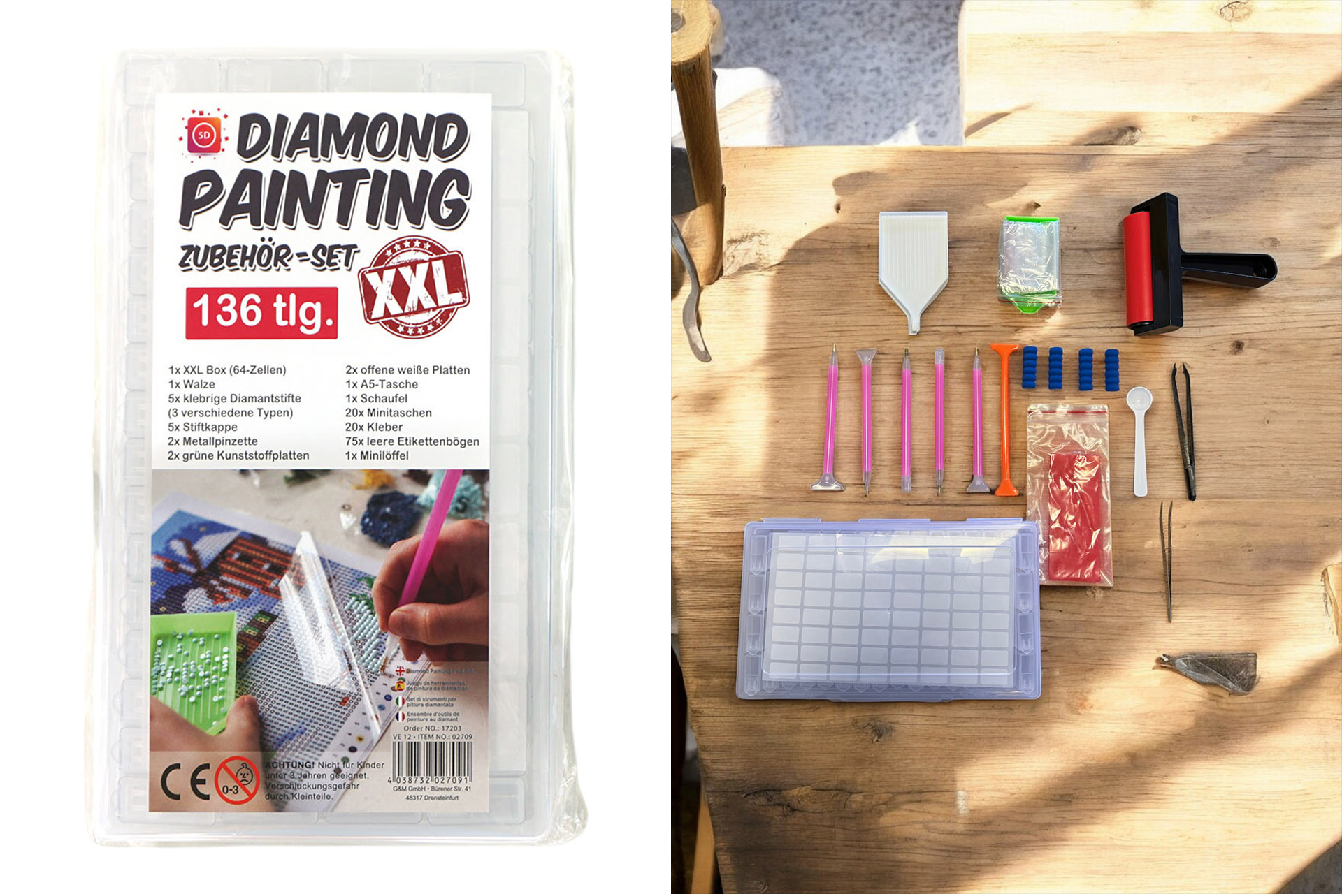 5D Diamond Painting XXL Zubehör-Set, 136 tlg.