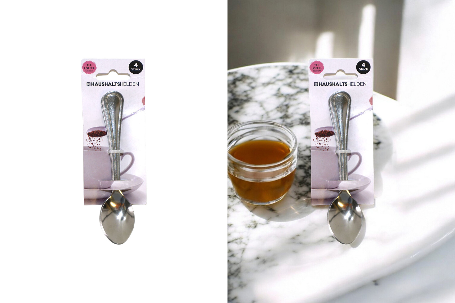 Edelstahl "Deluxe" Teelöffel, 15cm, 4er