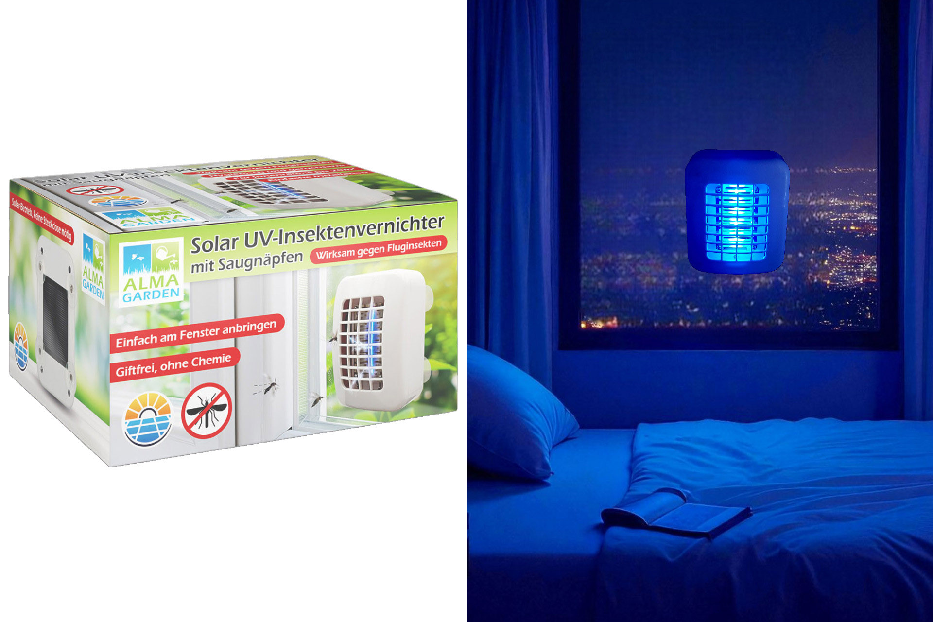 Insect killer solar with suction cups, 10.5 cm
