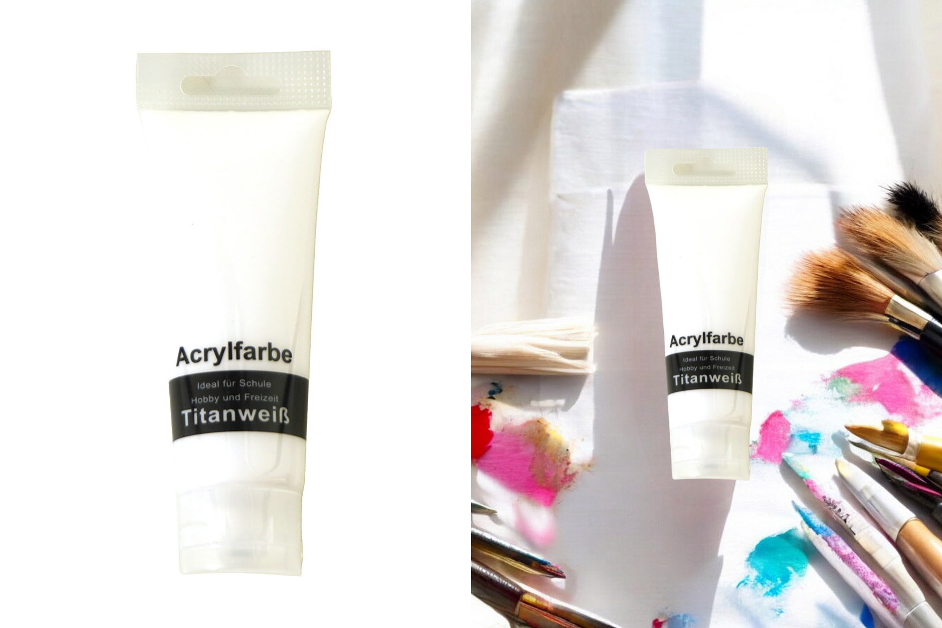 Acrylfarbe 75ml, weiß