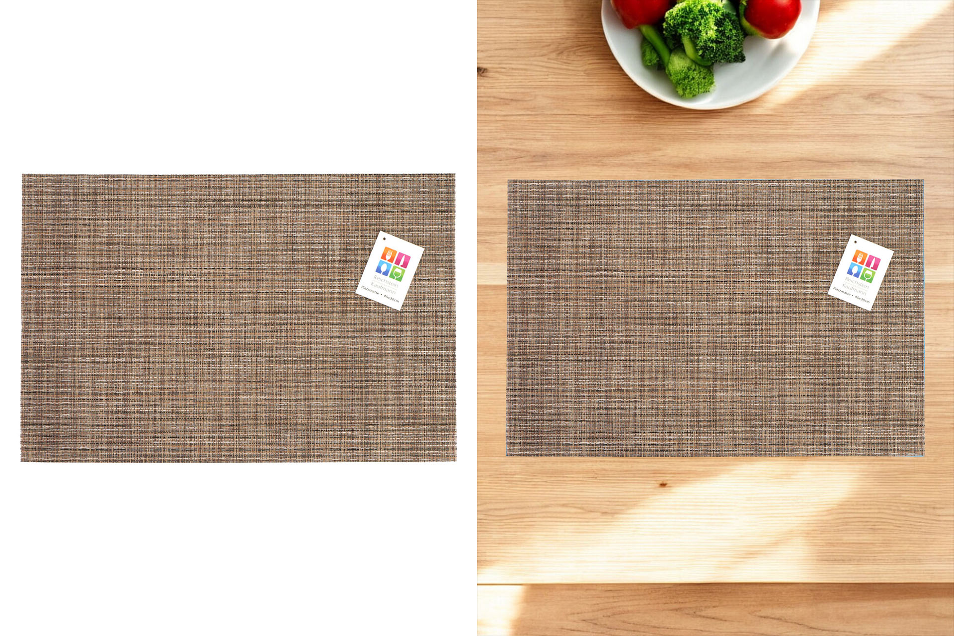 Platzset "Hampton" 45x30cm, PVC, braun meliert