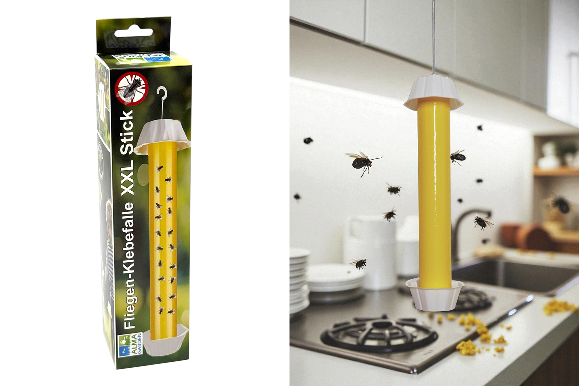 Fliegenfalle/Klebefalle XXL Stick, 26x6x6cm, gelb