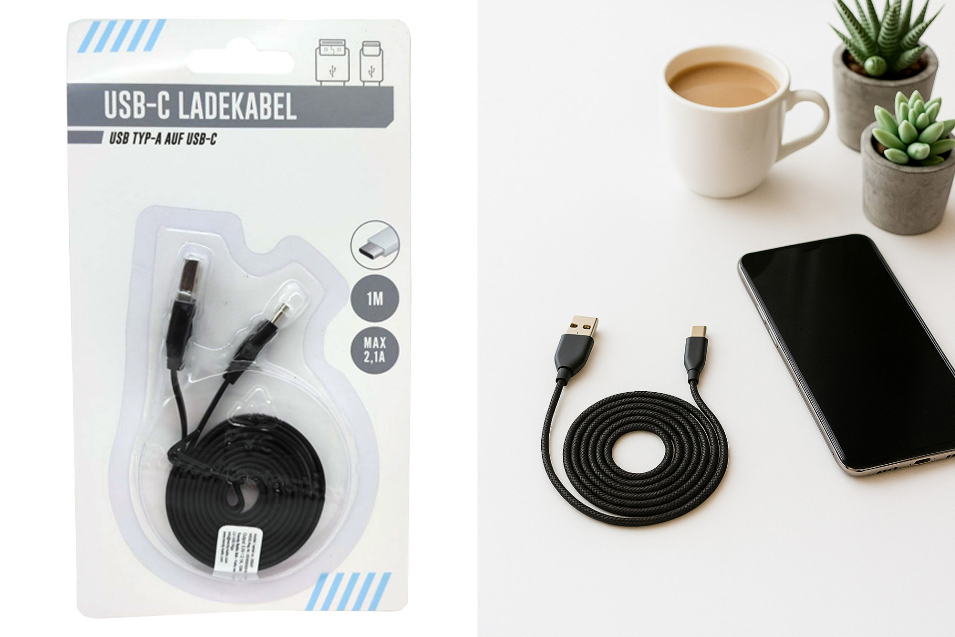 Ladekabel USB-C "Schwarz", 1m