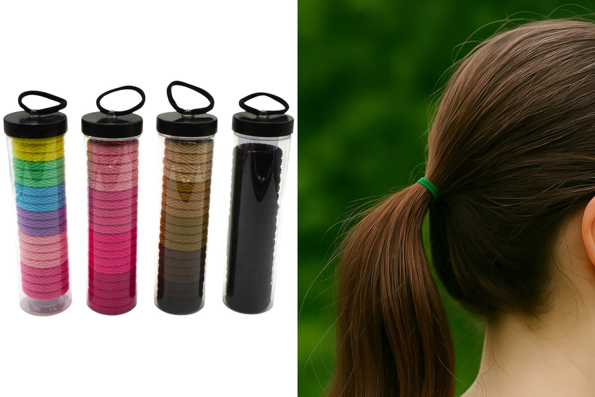 Haargummi, 20er, 4 Farben sortiert