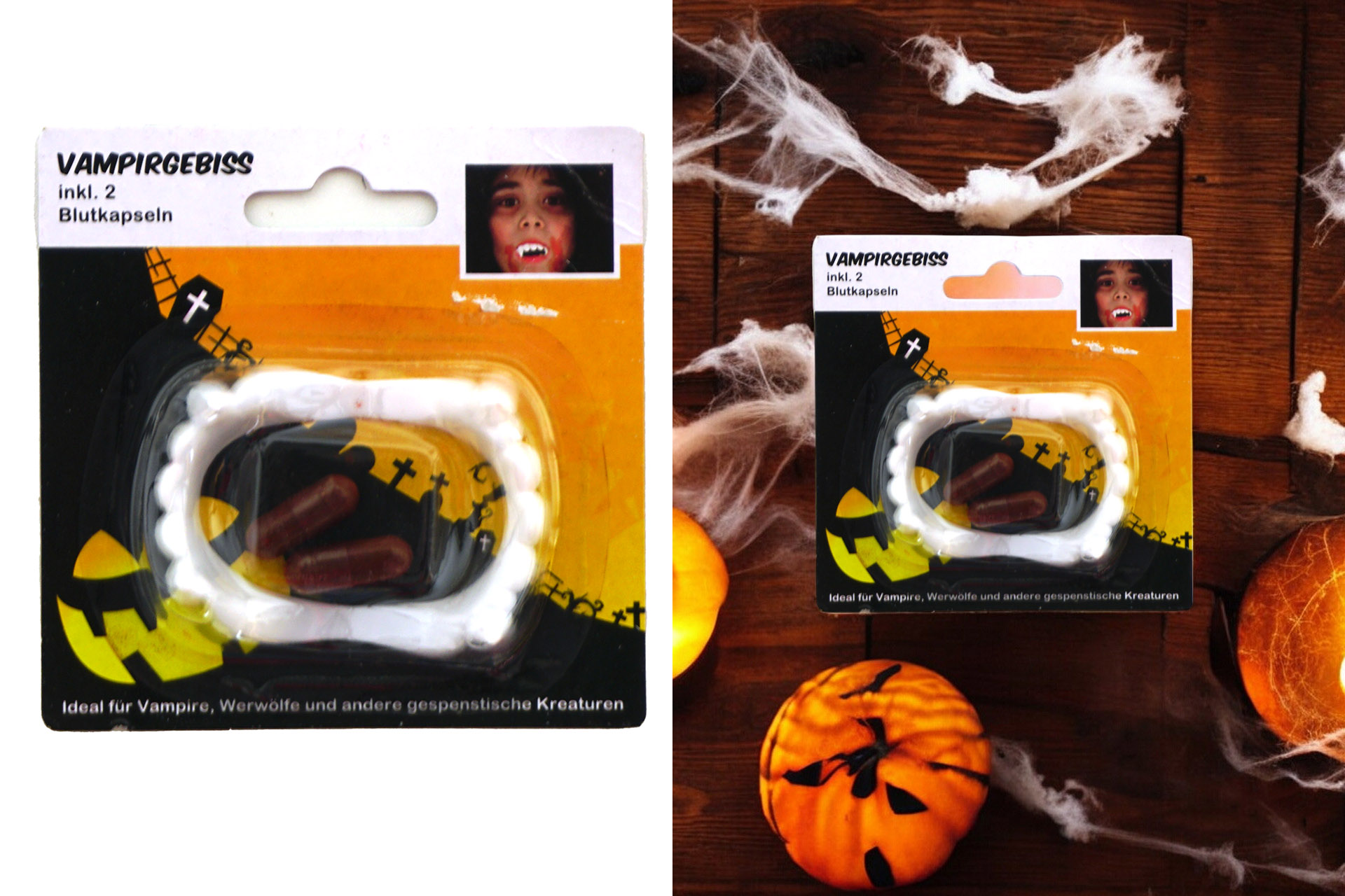 Vampirzähne mit 2x Blutkapseln