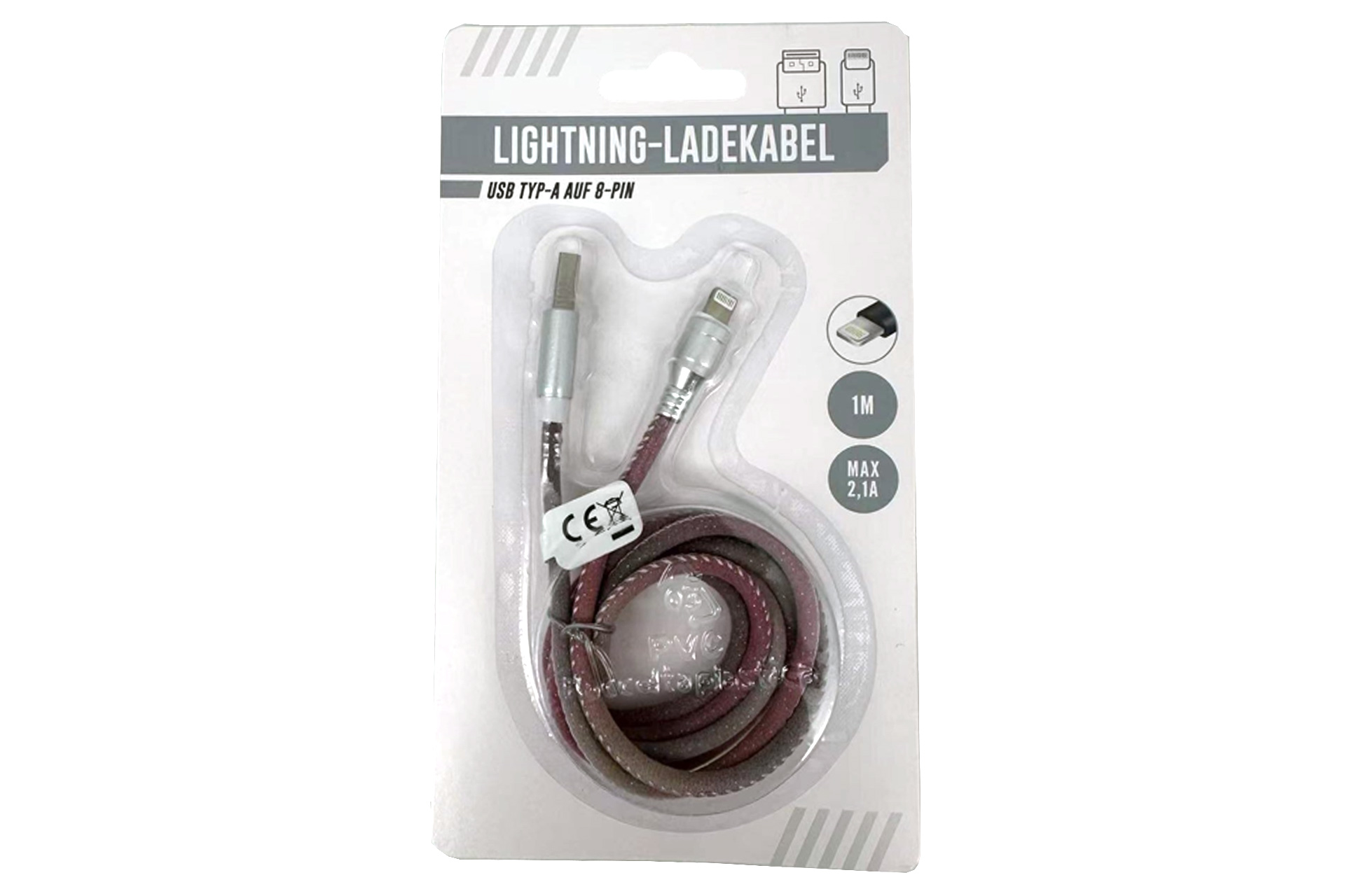 Ladekabel IPhone "Rot", 1m