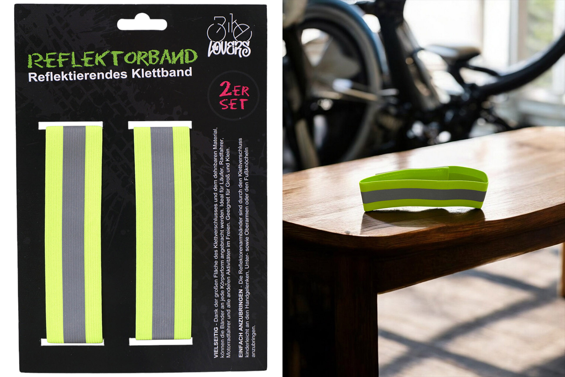 Reflektoren Klettband, 2er Set