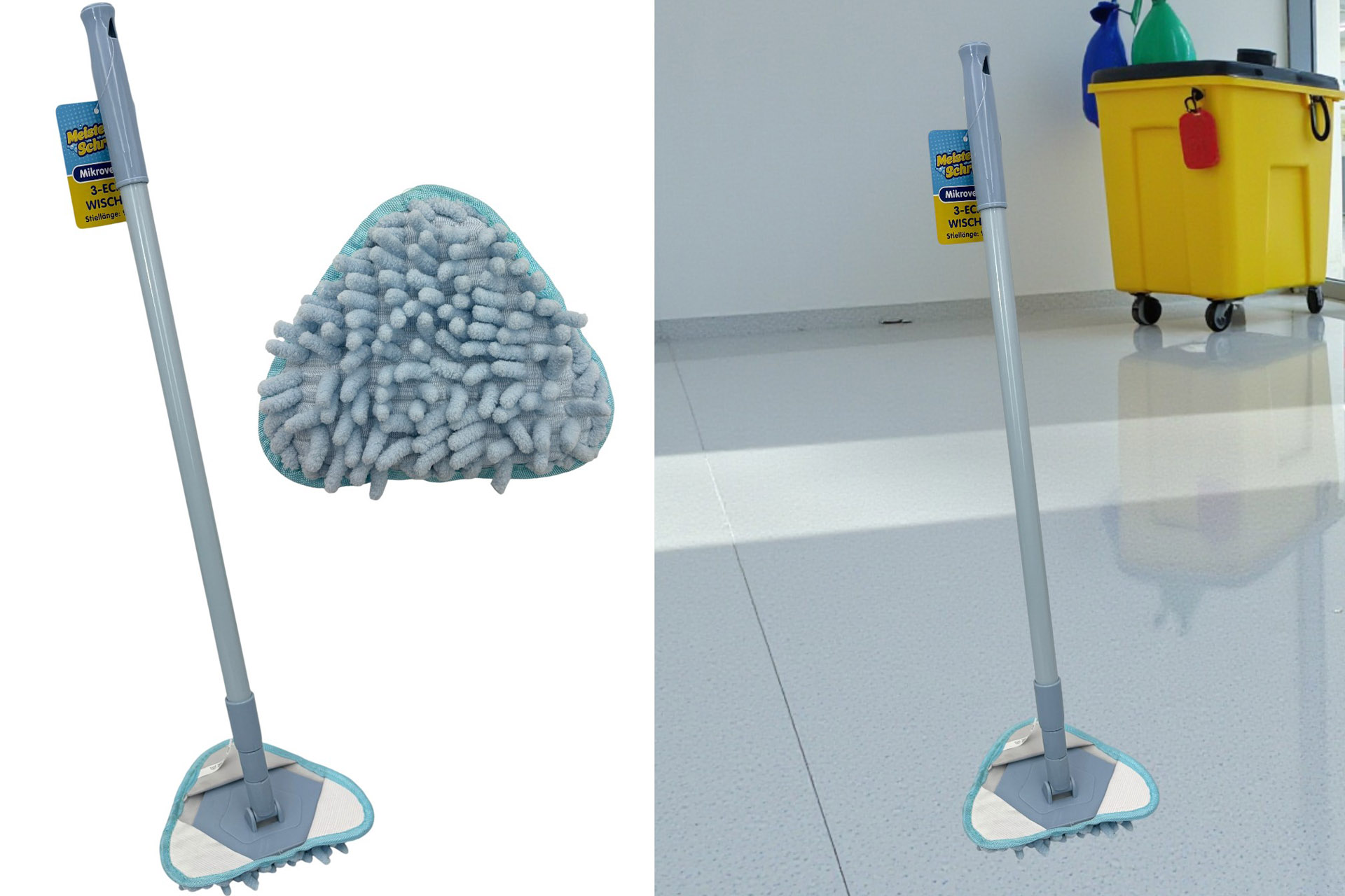 Bad- & Eckwischer Mikrovelour komplett Set, 13x11x11cm