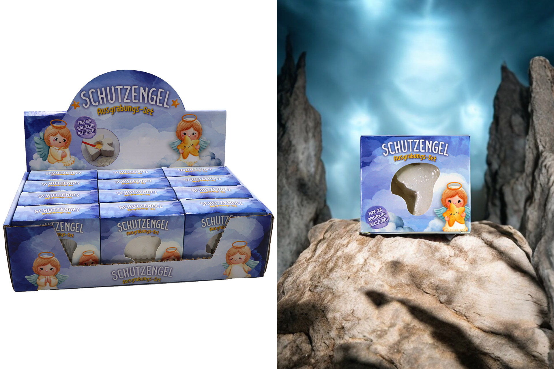 Ausgrabung Set "DIG IT" Schutzengel, 7cm, im Display