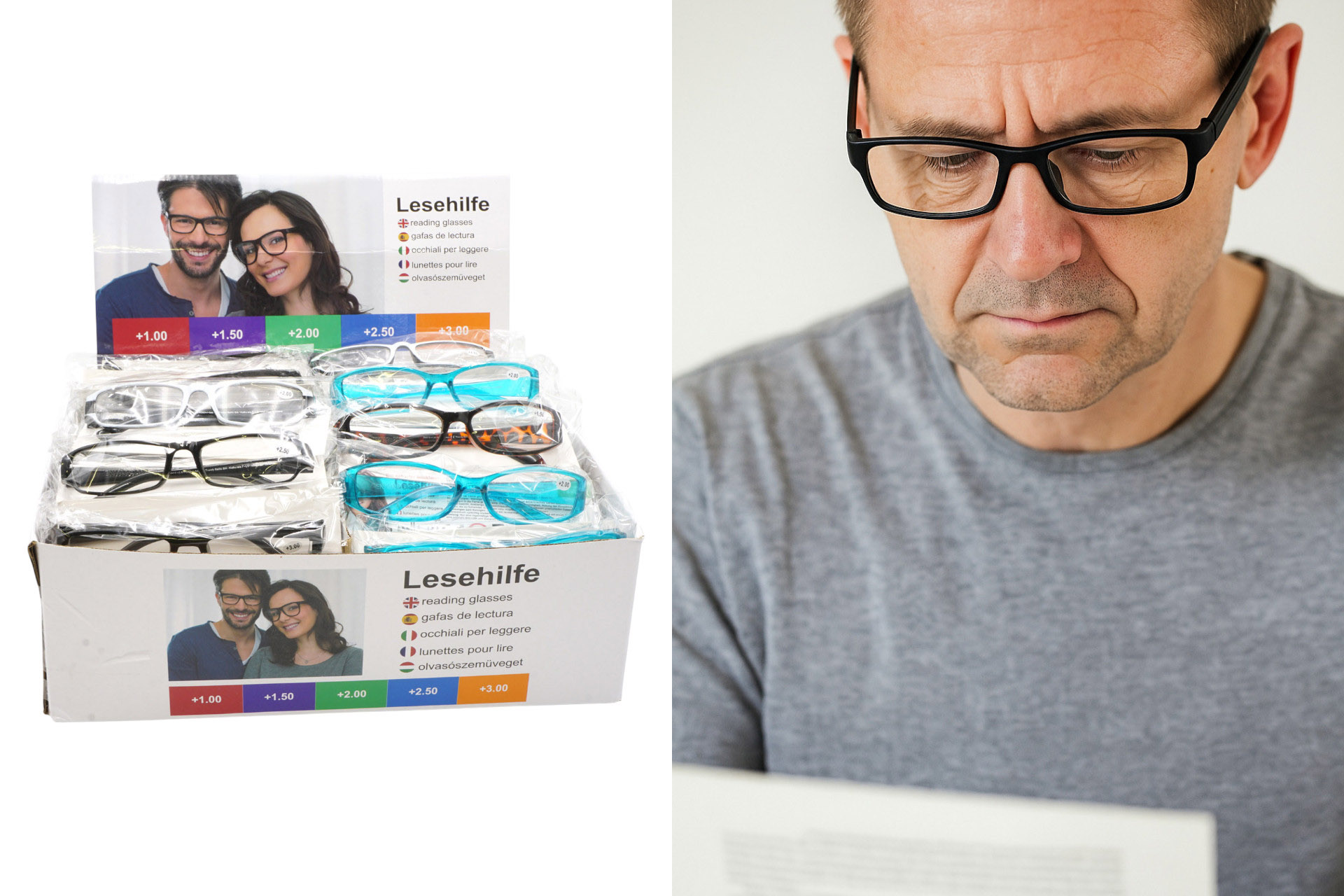 Lesehilfe-Sortiment, im Display, Dioptrienstärke 1.00 bis 3.00