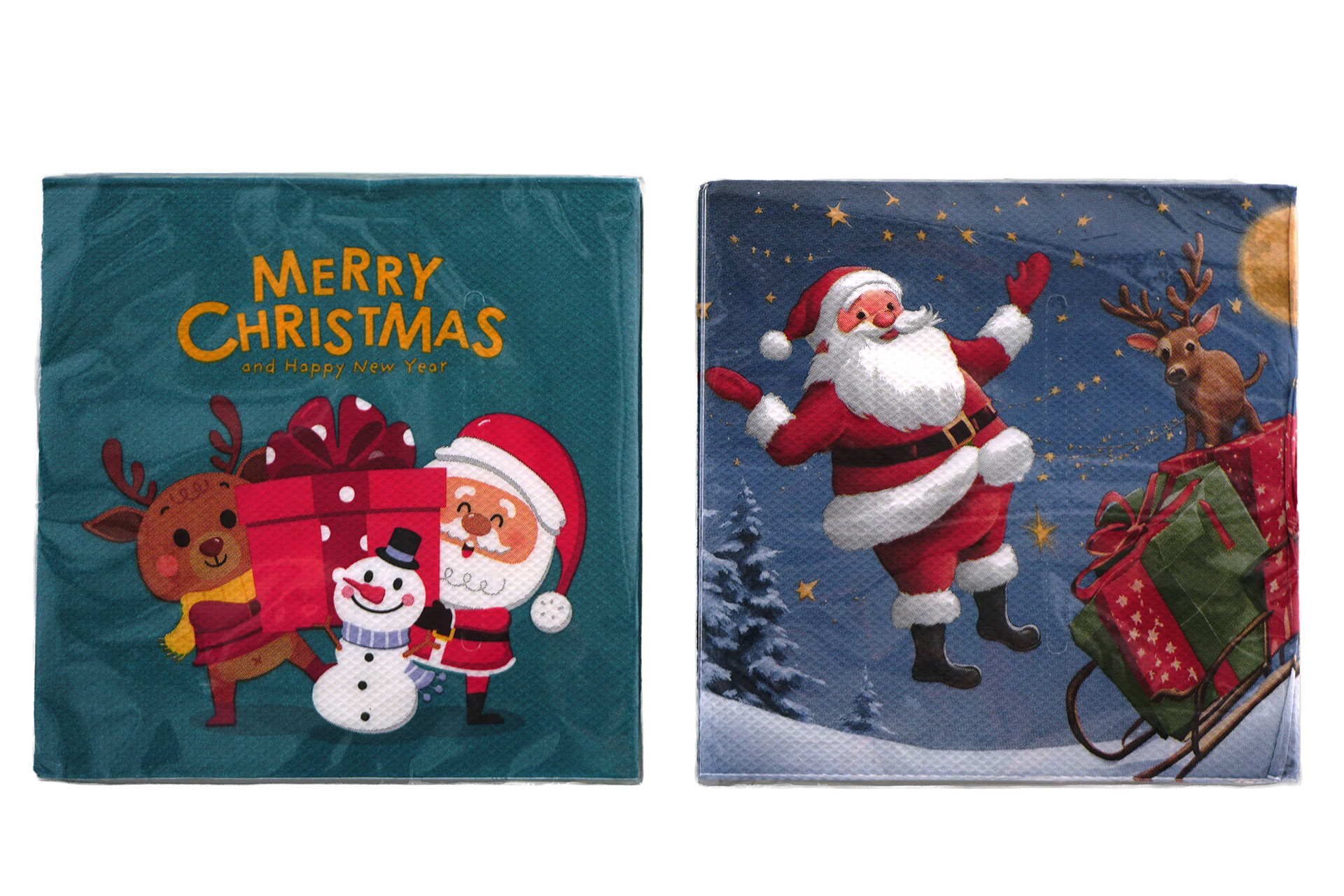 Servietten "Comic" 33x33cm, ¼ Falz, 3-lagig, 20er Pack, 2 Designs