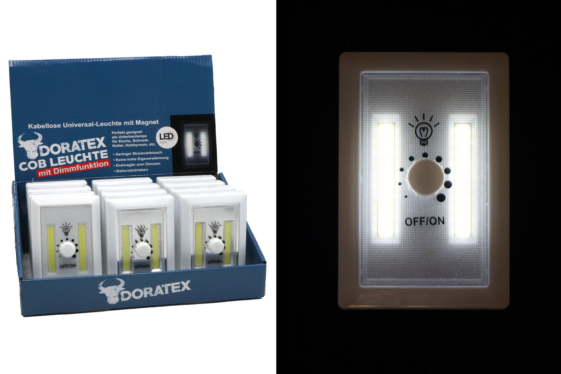 COB LED lamp with rotary control