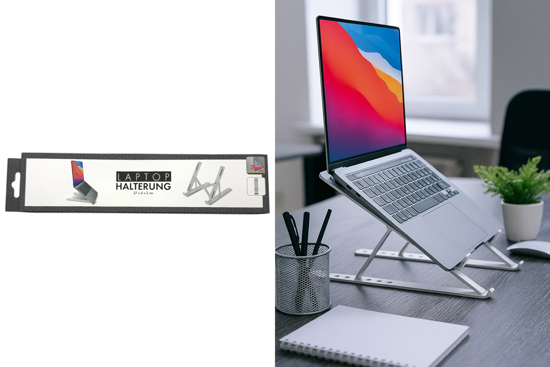 Laptophalterung, 204g, 27x6x2cm