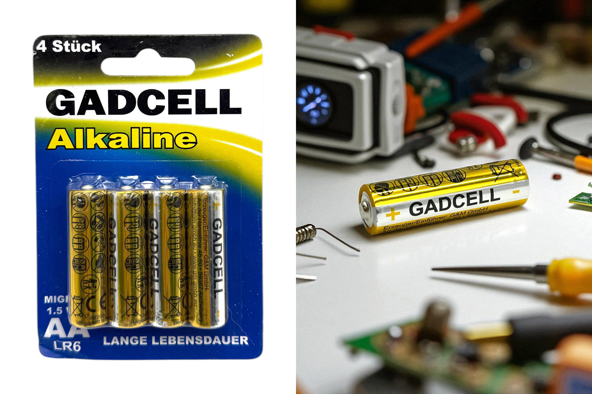 Batteries AA/R6, set of 4, "Alkaline"