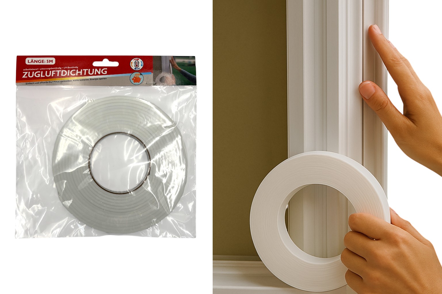 Self-adhesive draught excluder 5m