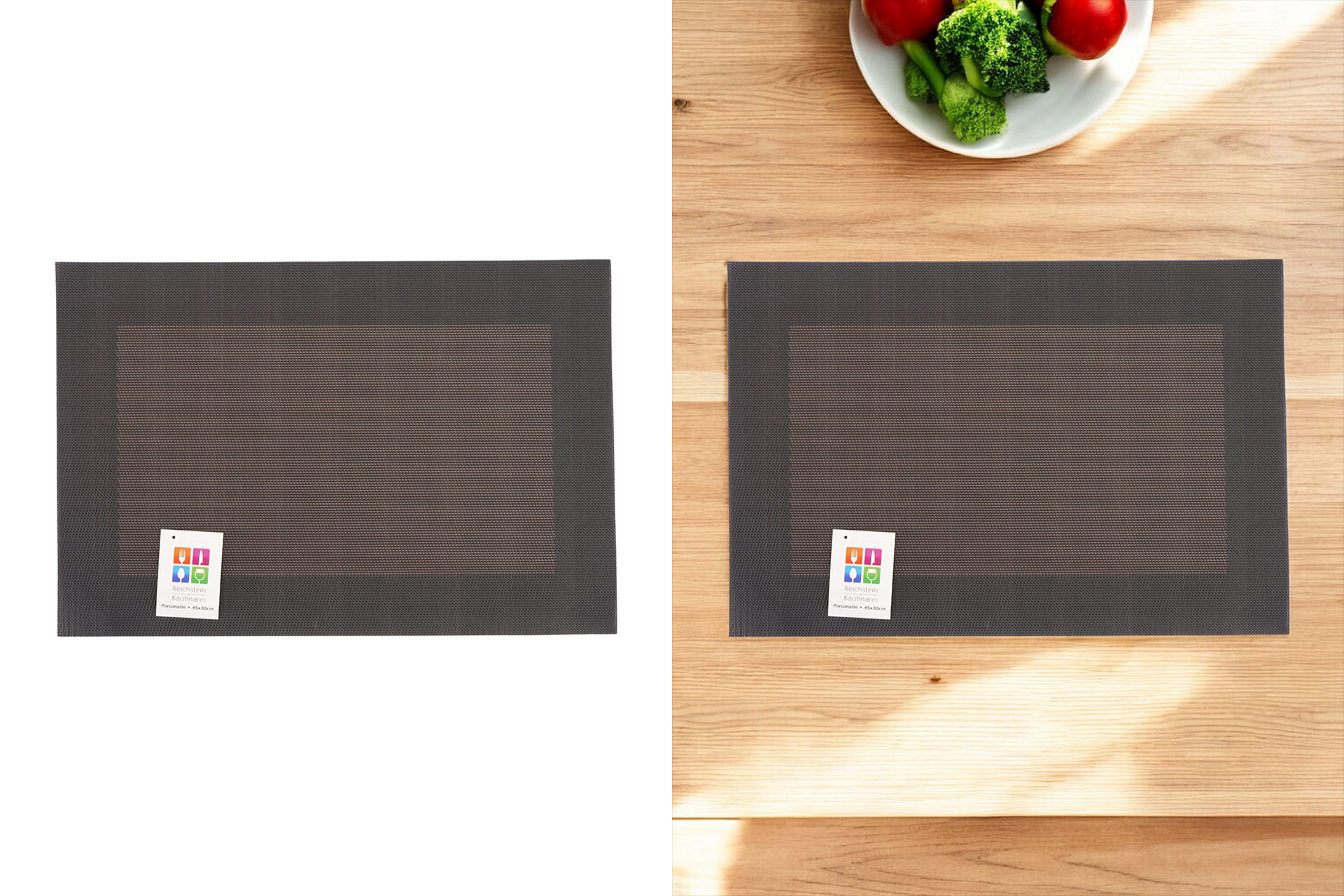 Place mat "Hampton" 45x30cm PVC, brown