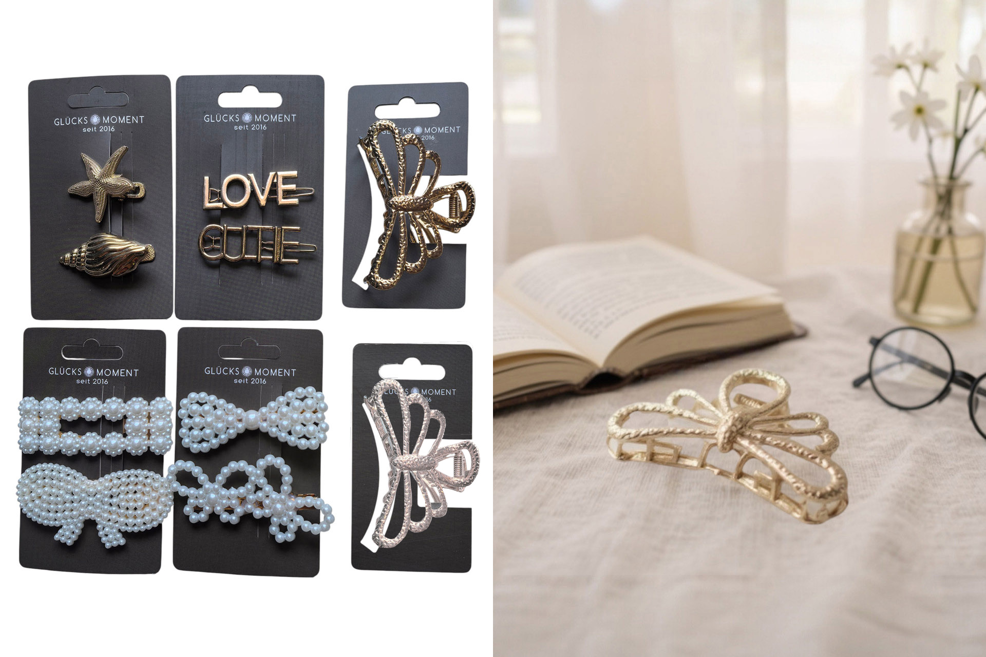 Haarspangen Set "La Vita" 6 Designs, Display