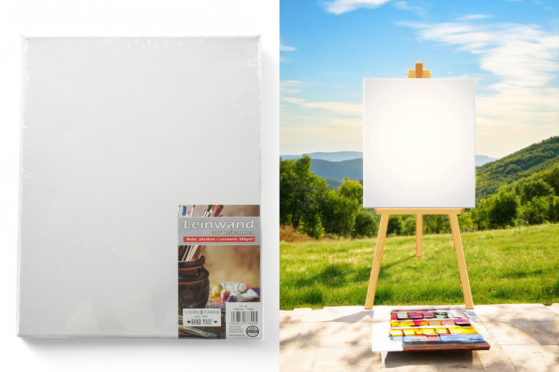 Keilrahmen Leinwand 24x30cm