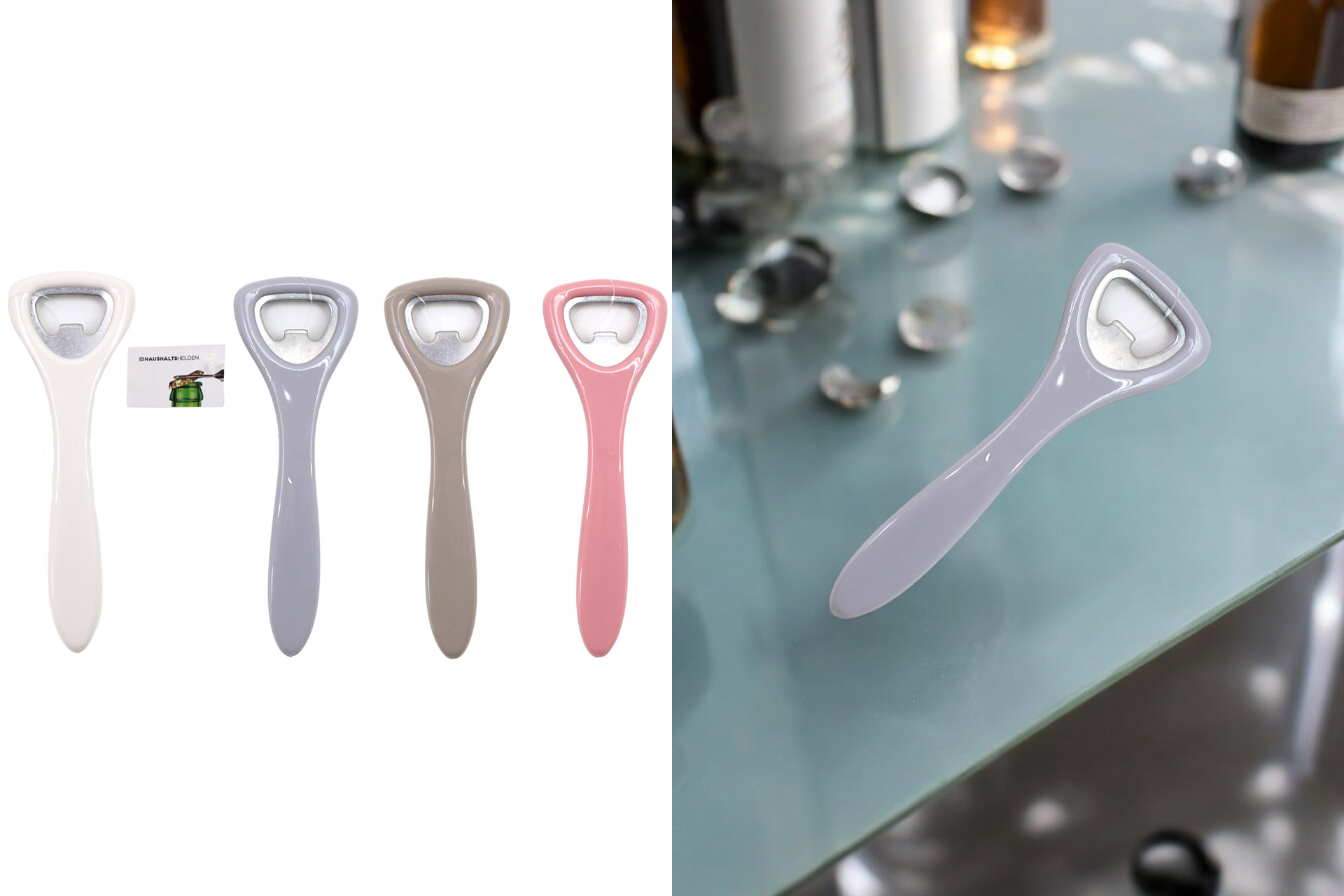 Flaschenöffner "Classic", 15,5x5cm, 4 Farben