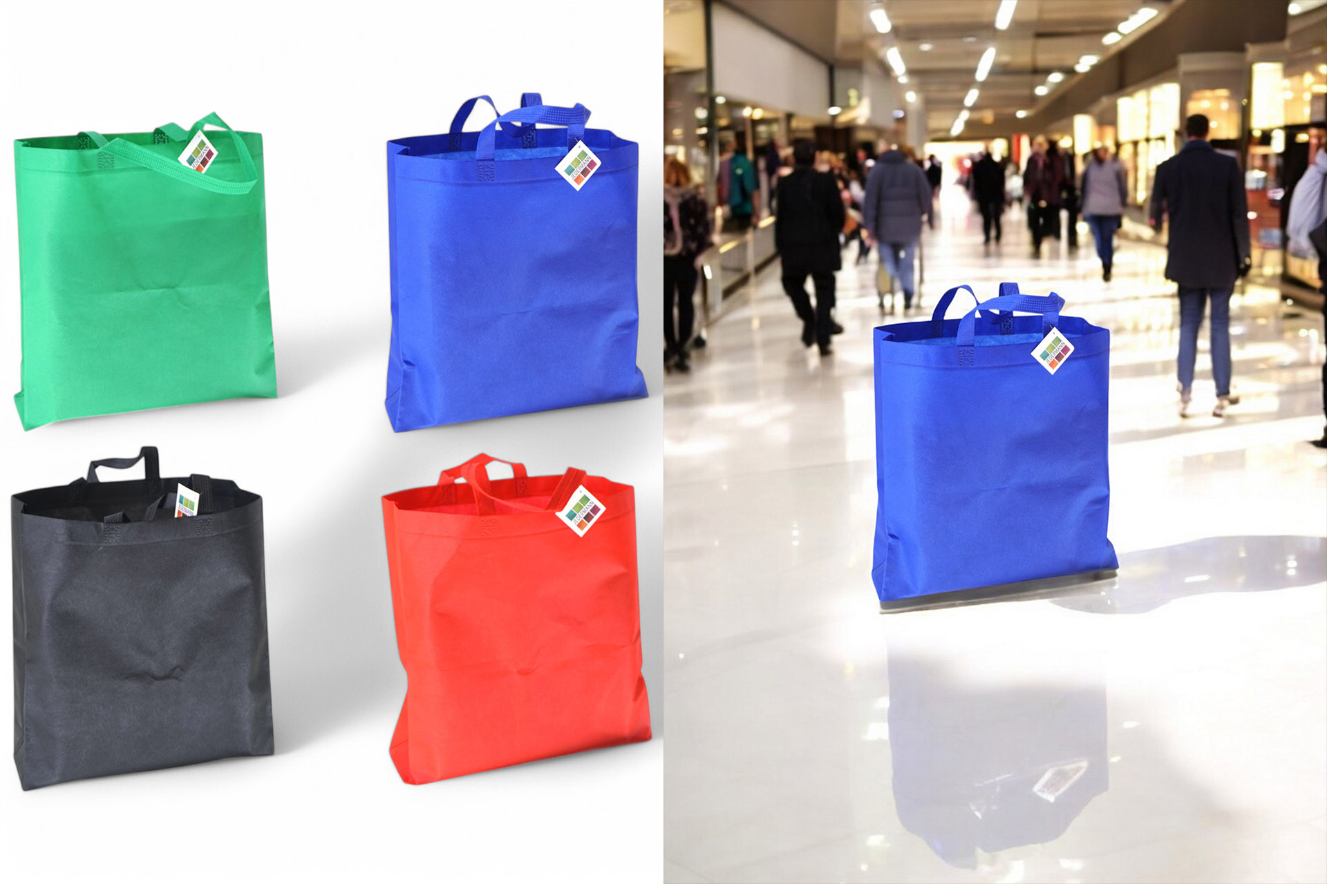 Tragetasche Non-Woven, 40x40cm plus Griff