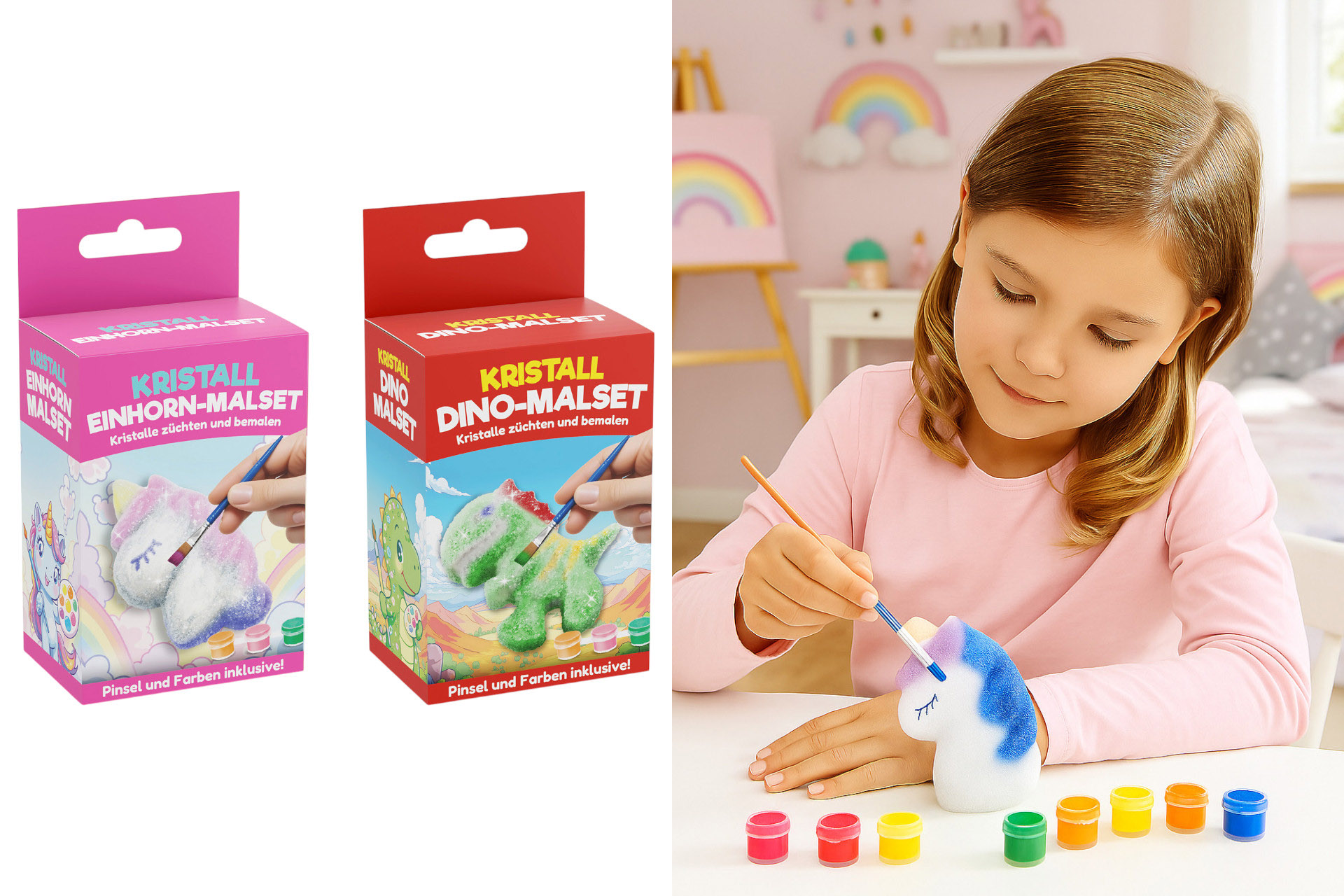 Malset Kristalle Magic DIY, 9 tlg., 2 Designs sortiert