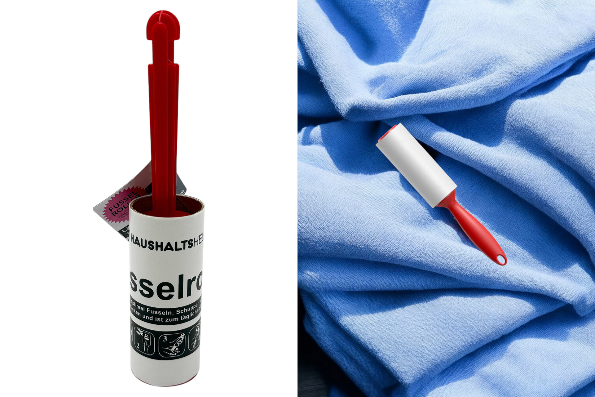 Lint rollers with 2 spare rolls, 1m