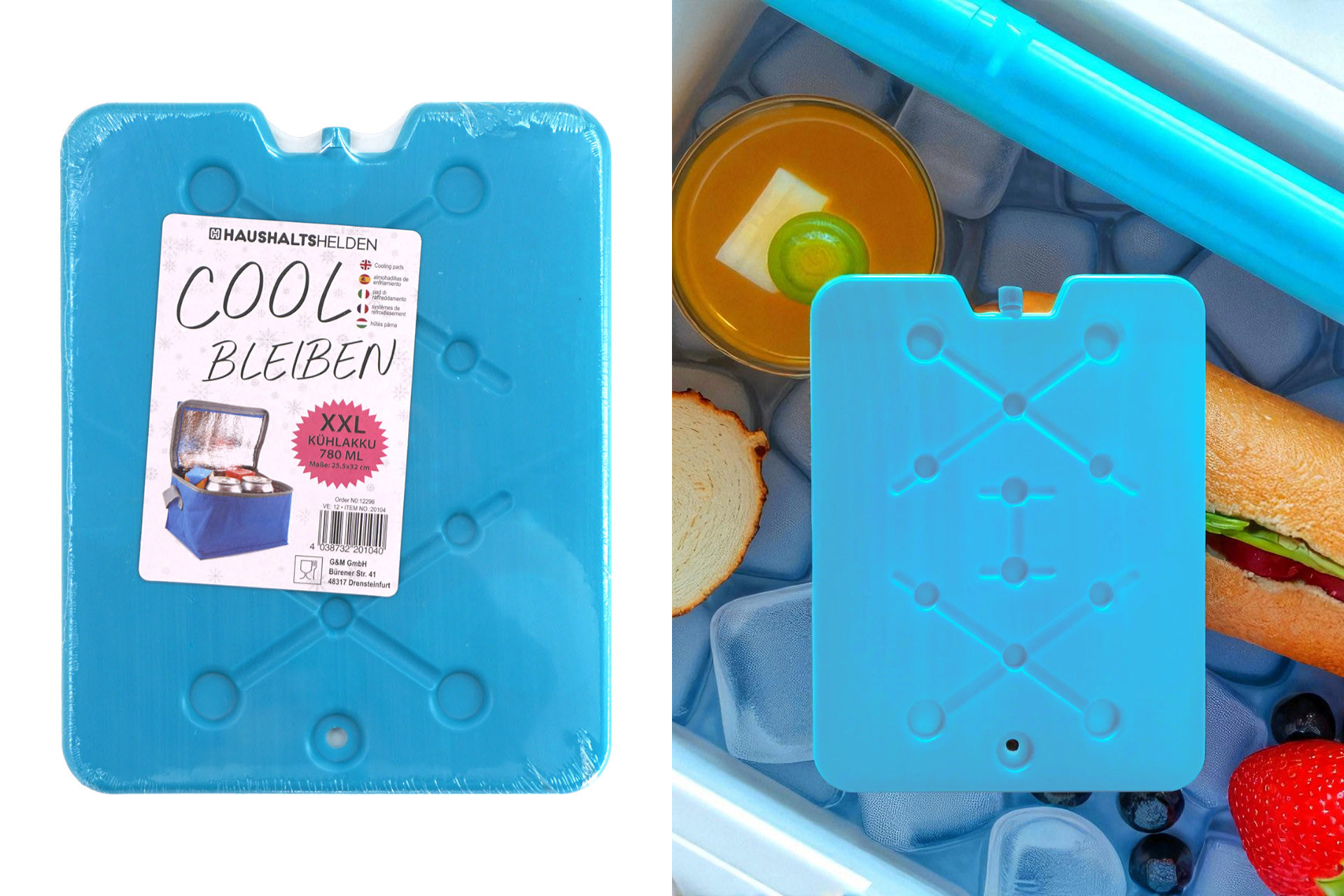 Kühlakku XXL 25,5x32cm, 780ml, 750g