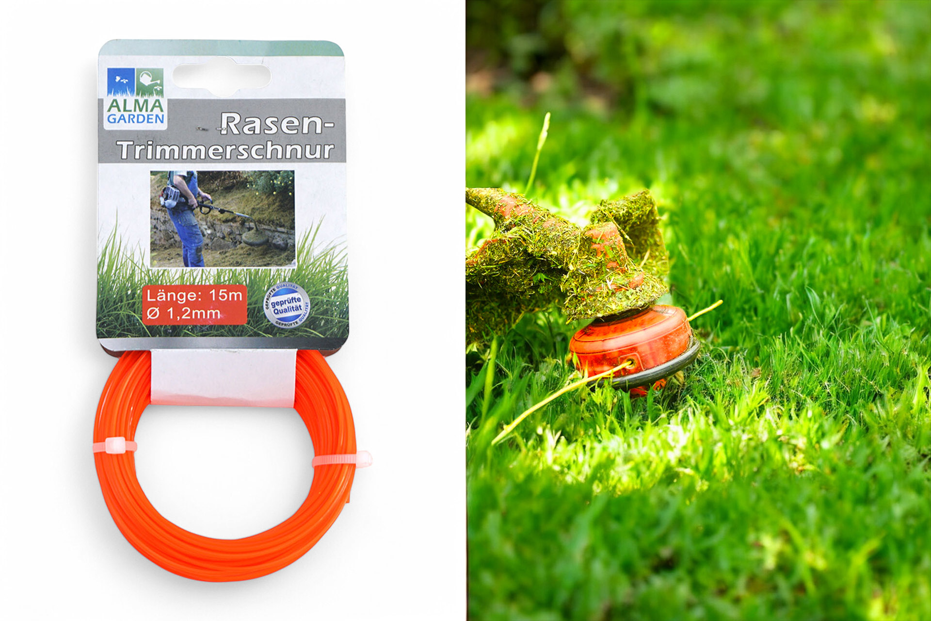 Trimmer Schnur orange, 15m