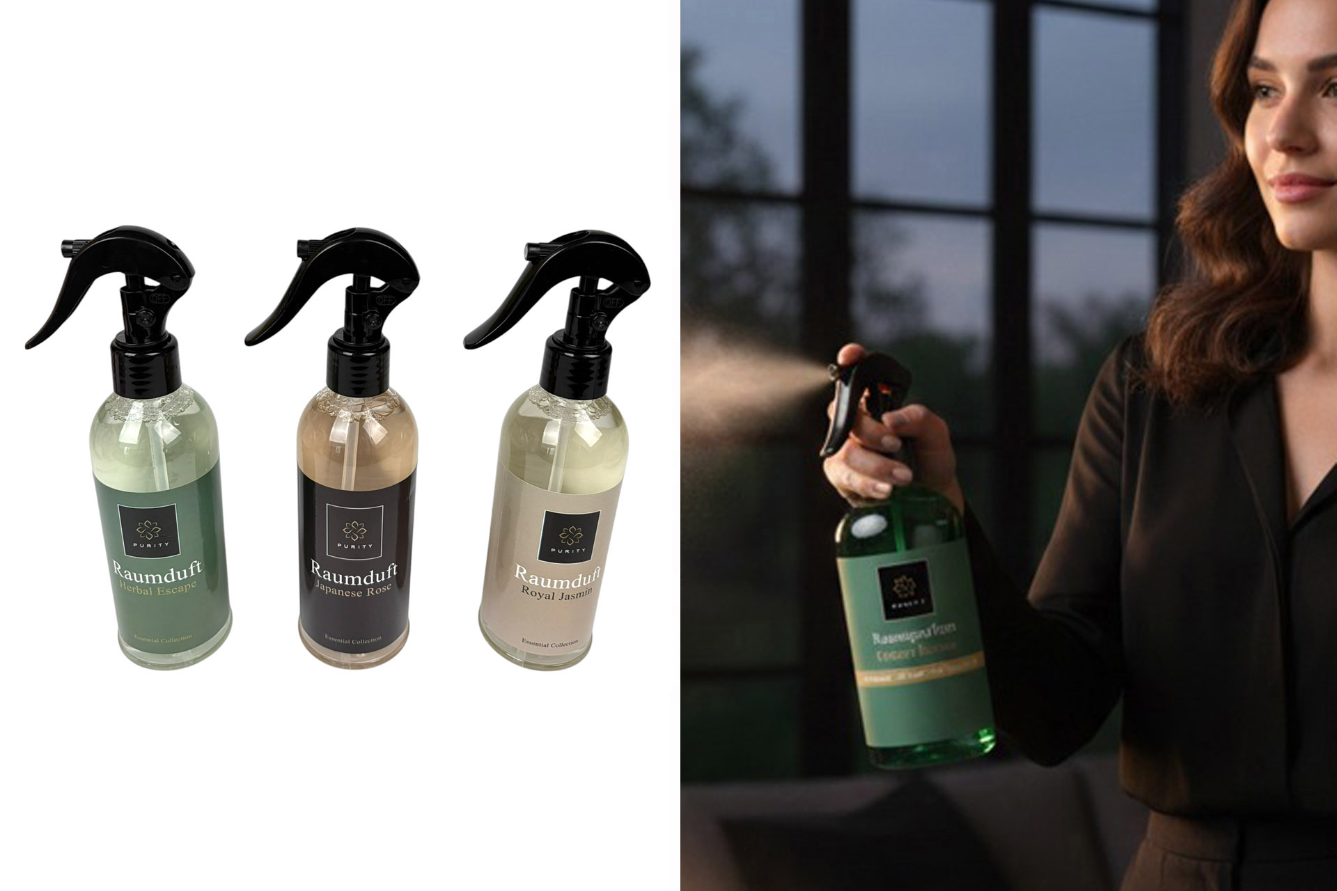 Raumduft Spray Lufterfrischer 300ml, 4 Düfte sortiert