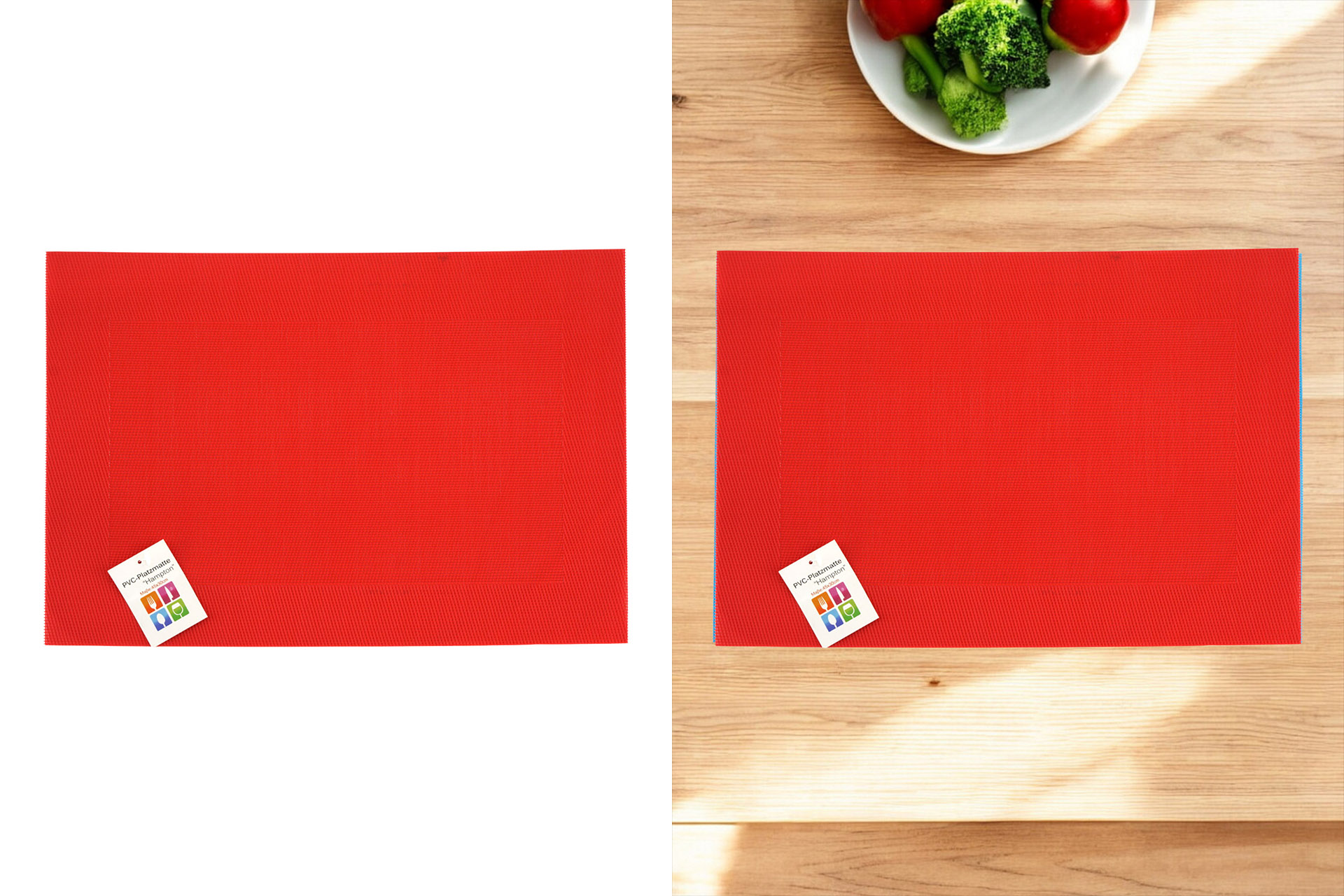 Place mat "Hampton" 45x30cm PVC, red
