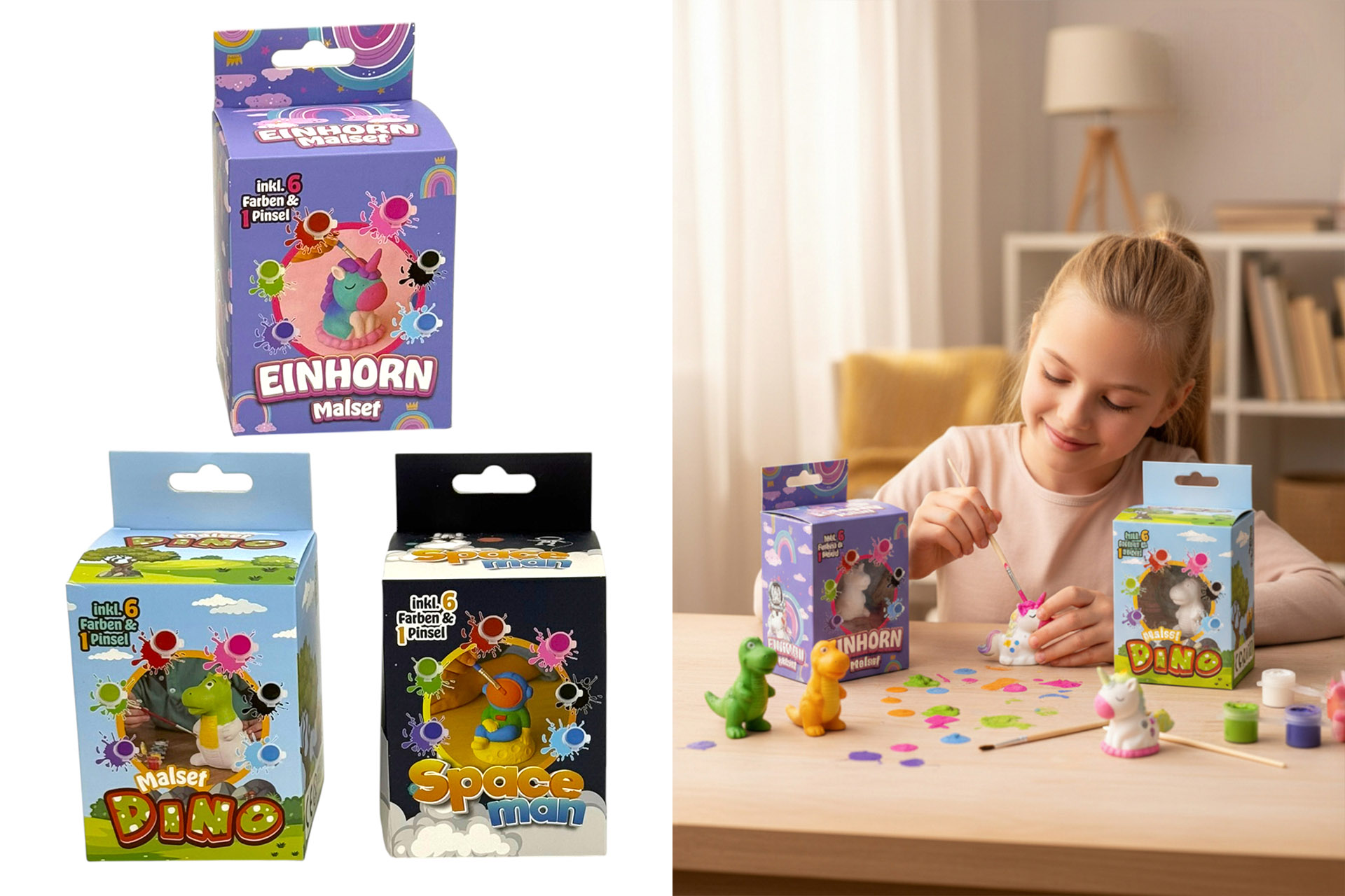 Figur Vinyl "DIY", 10cm, 8 tlg., 3 Designs sortiert