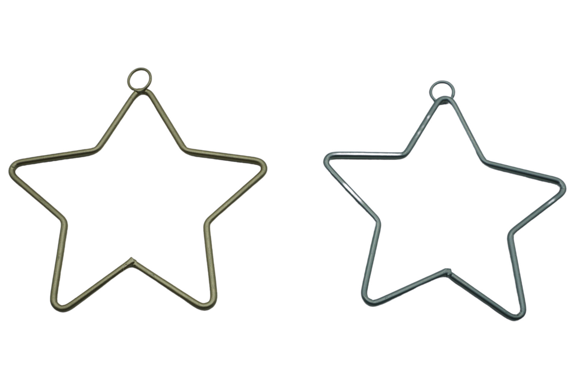 Weihnachtsdeko Metall "Stern" 11cm, 2 Farben