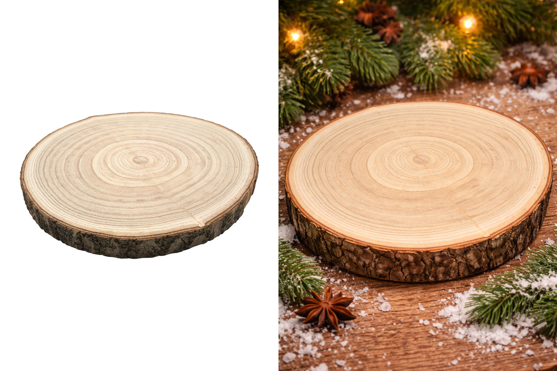 Holzbaumscheibe, 30cm bis 35cm (Naturprodukt)