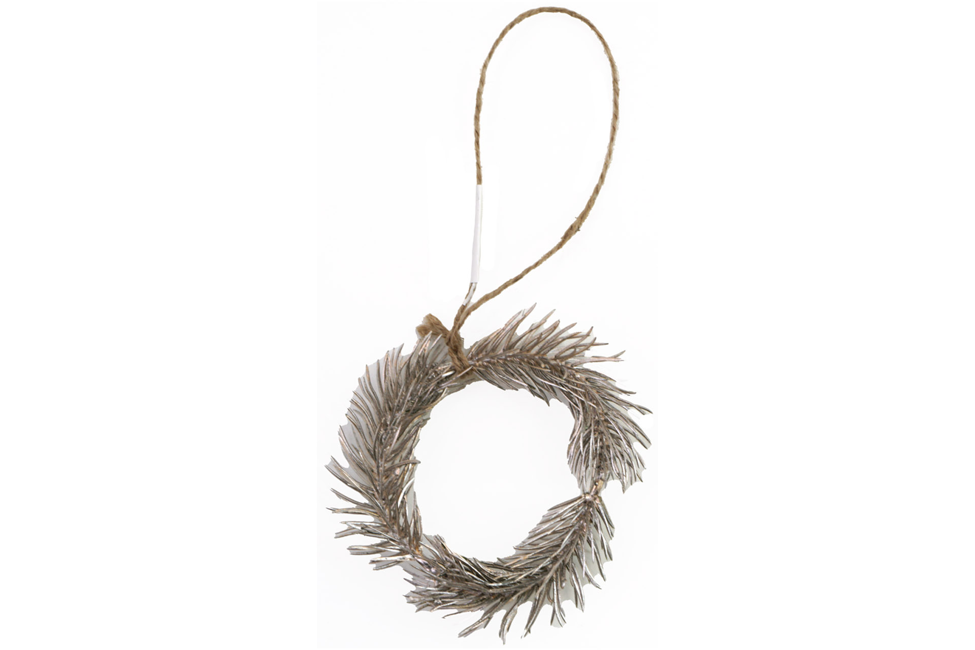 Weihnachtsdeko "Tannenkranz", 10x10x4cm, gold