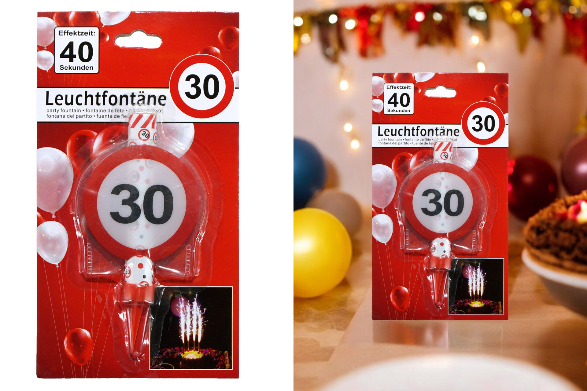 Birthday fountain - 30