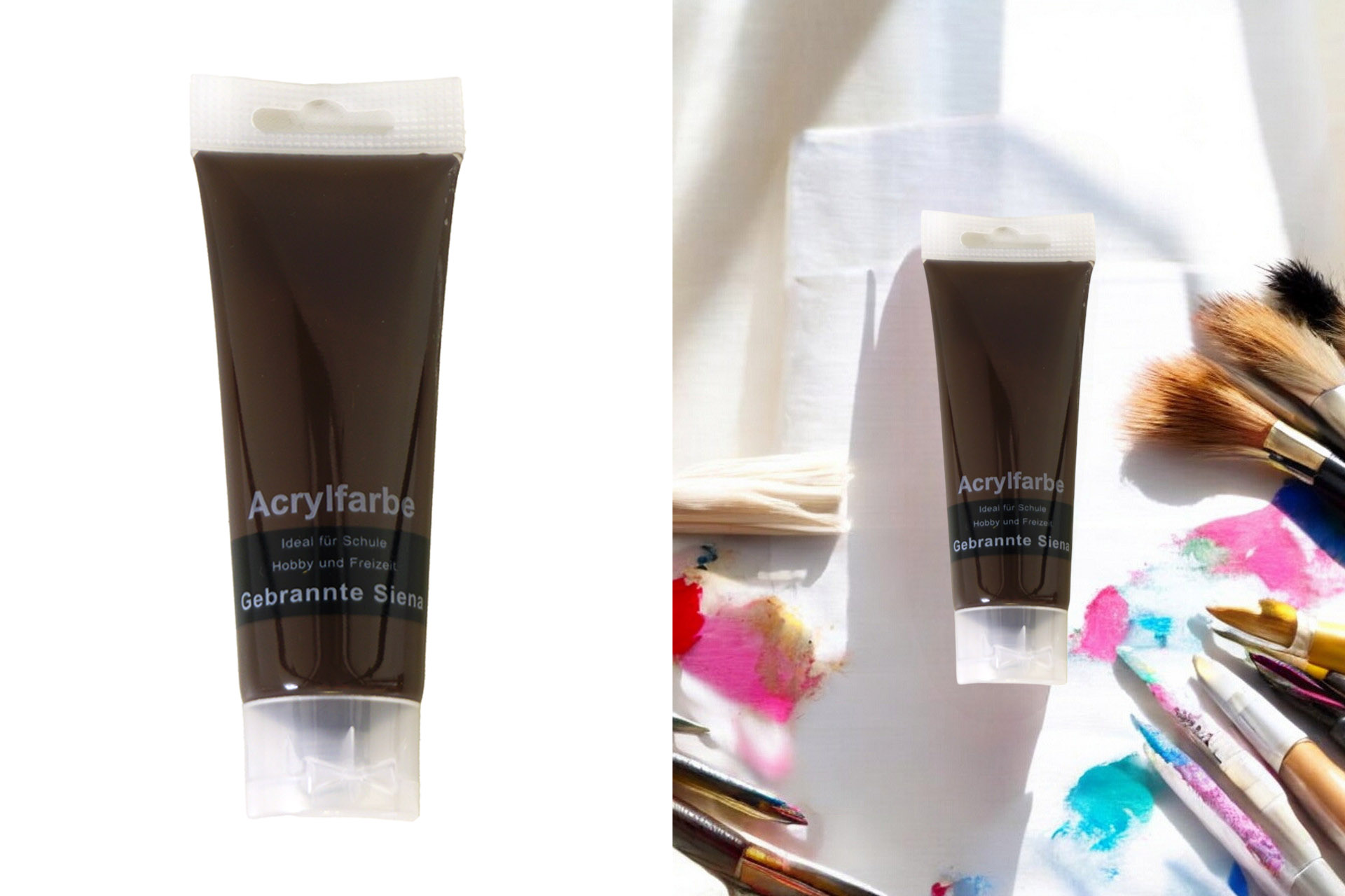 Acrylfarbe 75ml, gebrannte siena