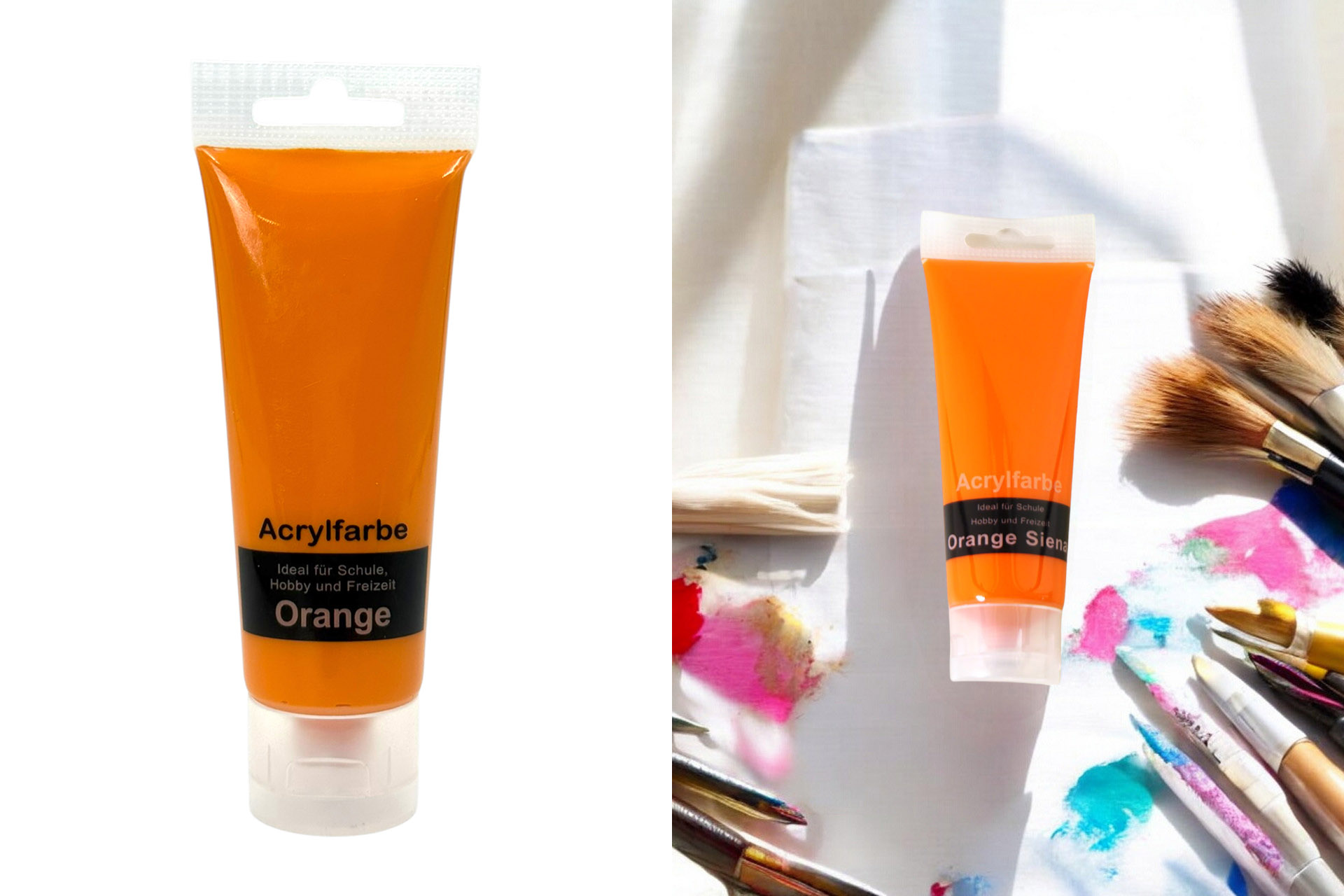 Acrylfarbe 75ml, orange